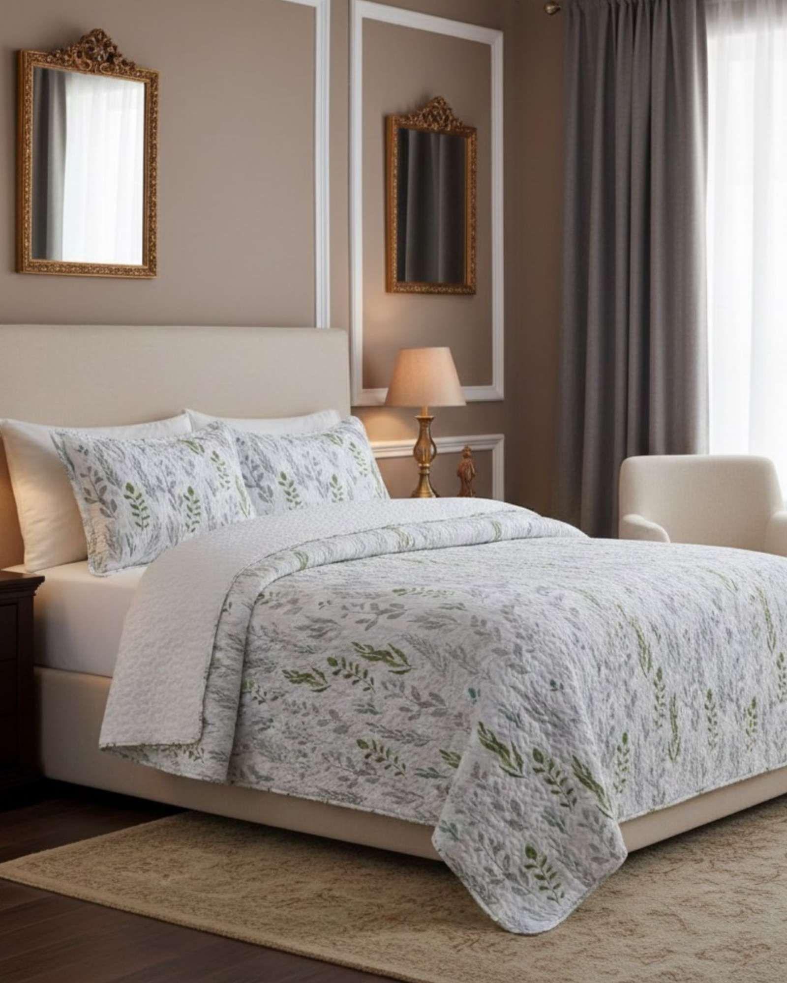 CUBRECAMA QUILT CON SHERPA 2 PLAZA 230 CM X 250 CM B30-3