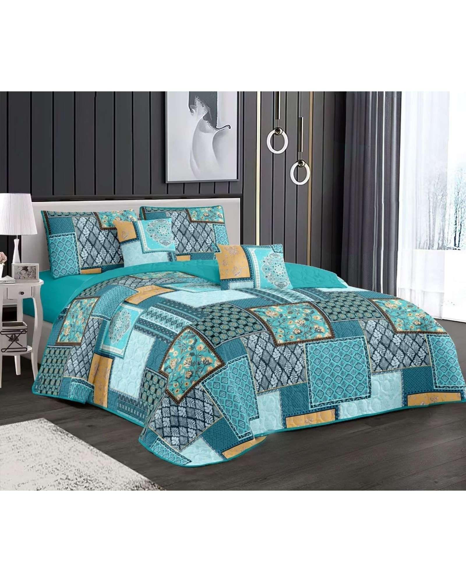 CUBRECAMA QUILT PRIMAVERA VERANO PLAZA Y MEDIA D2-2