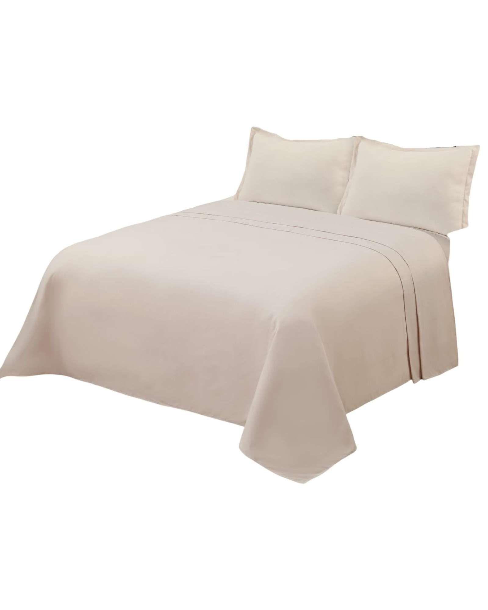 JUEGO DE SABANA DE GENERO 2 PLAZA BEIGE-1