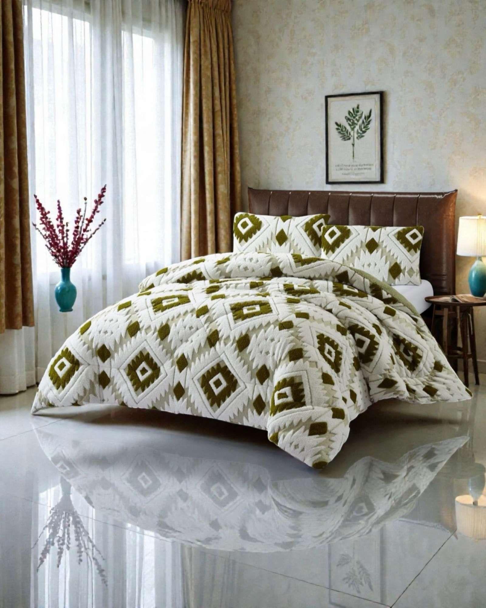 Cubrecama Chiporro Diseño jacquerd Suave y Abrigador King-3