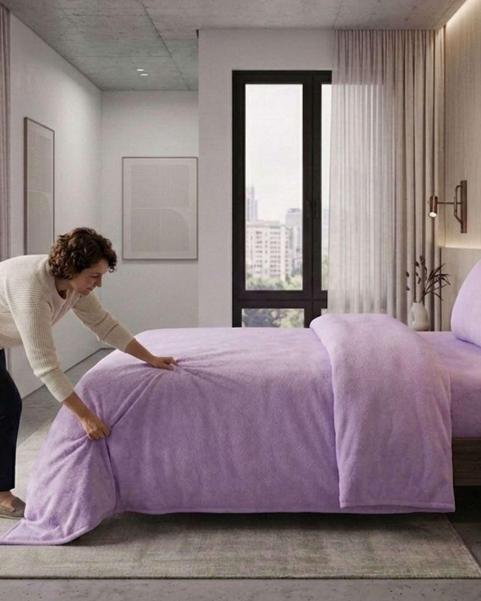 Set de Sábanas de Polar Invierno Térmicas Suavidad Premium King A07-3