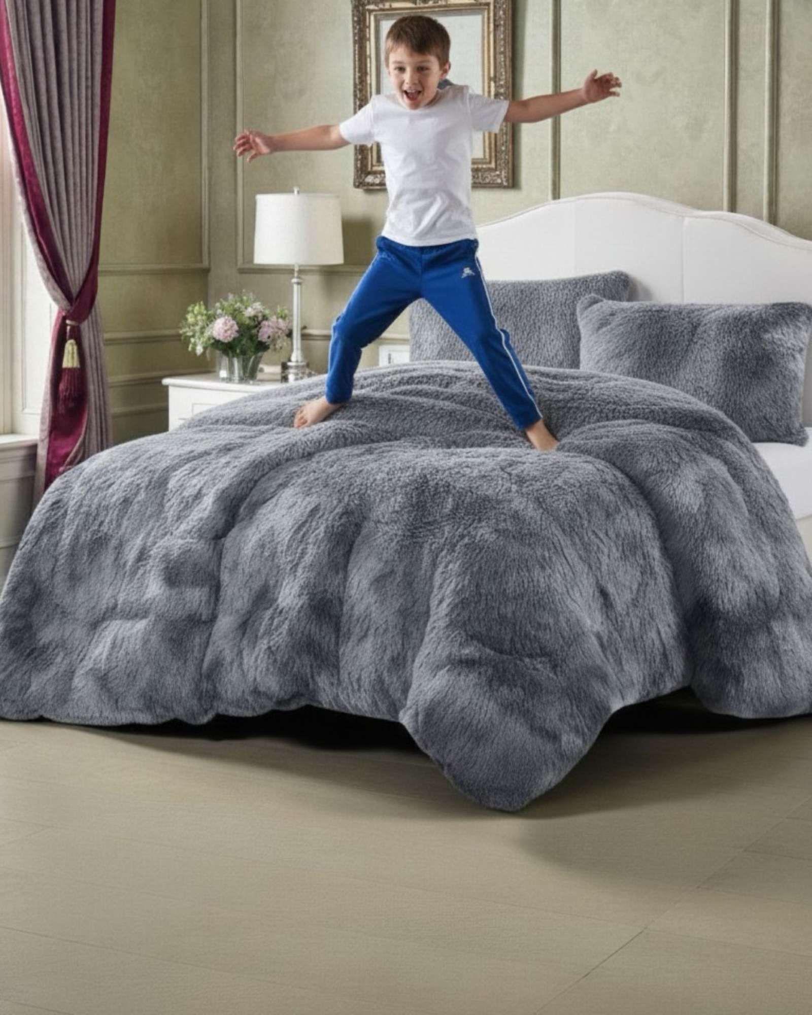 Cubrecama Otoño Invierno Chiporro Peludo Premium King 250 cm x 270 cm A86-4