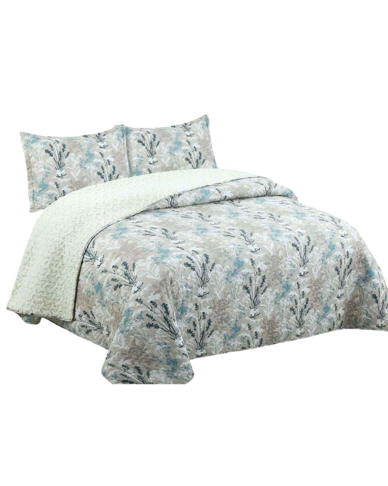 CUBRECAMA QUILT con sherpa 2 plaza 230 cm x 250 cm A11-0
