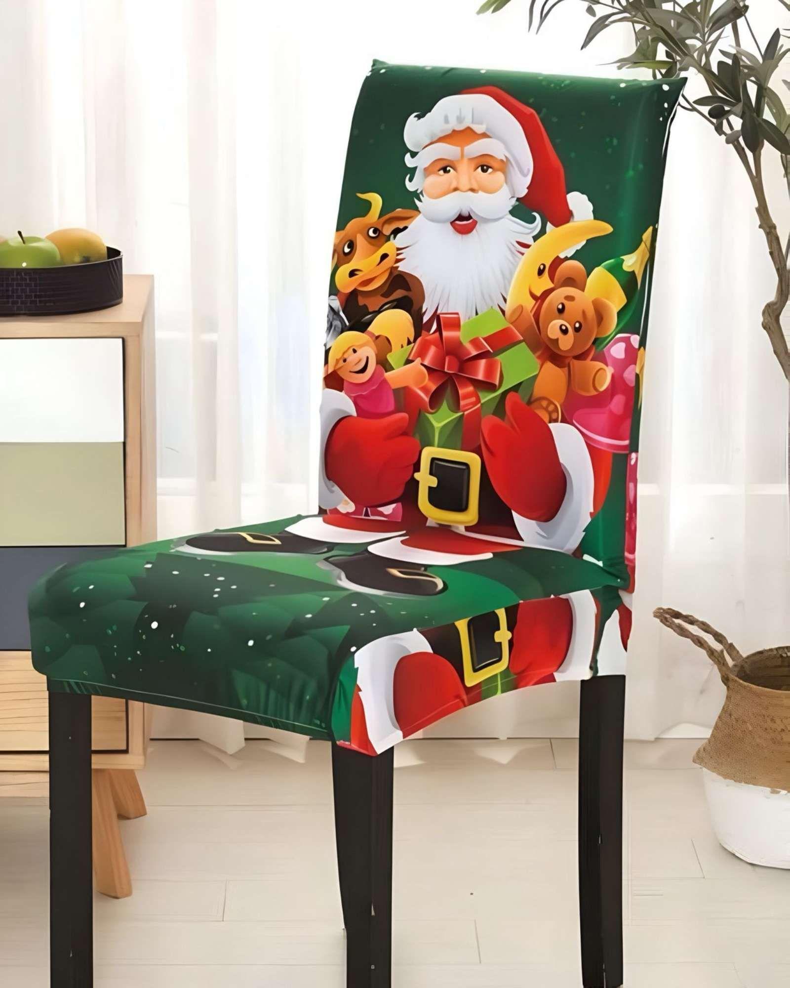 SET DE 6 FUNDAS PARA SILLAS DISEÑO NAVIDAD R01-1