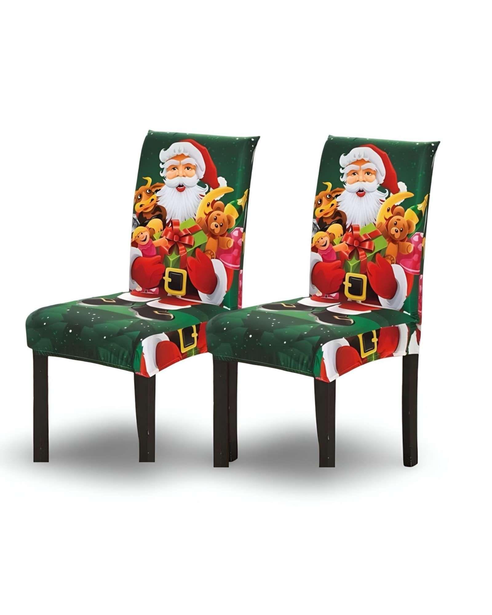 SET DE 6 FUNDAS PARA SILLAS DISEÑO NAVIDAD R01-2