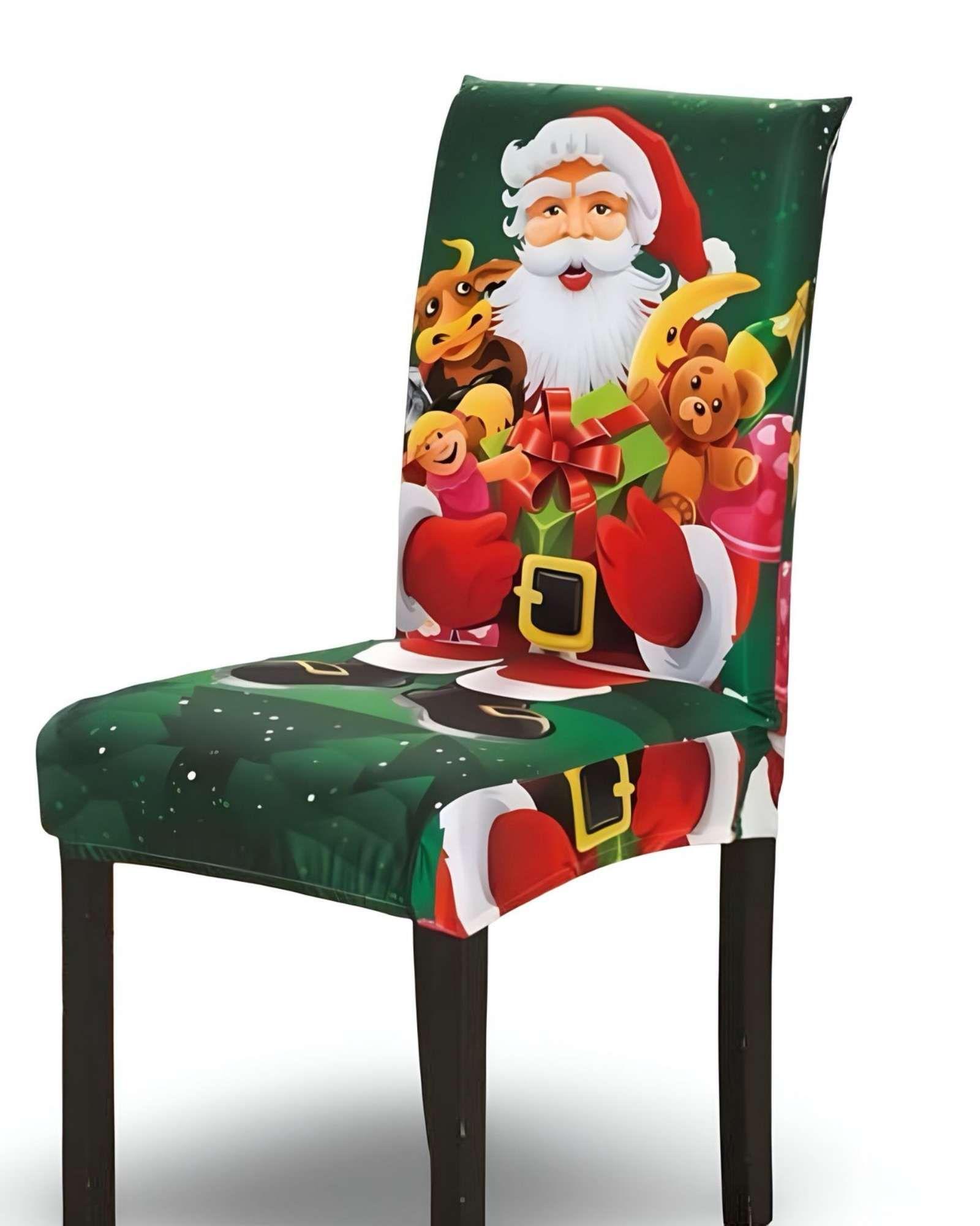 SET DE 6 FUNDAS PARA SILLAS DISEÑO NAVIDAD R01-3