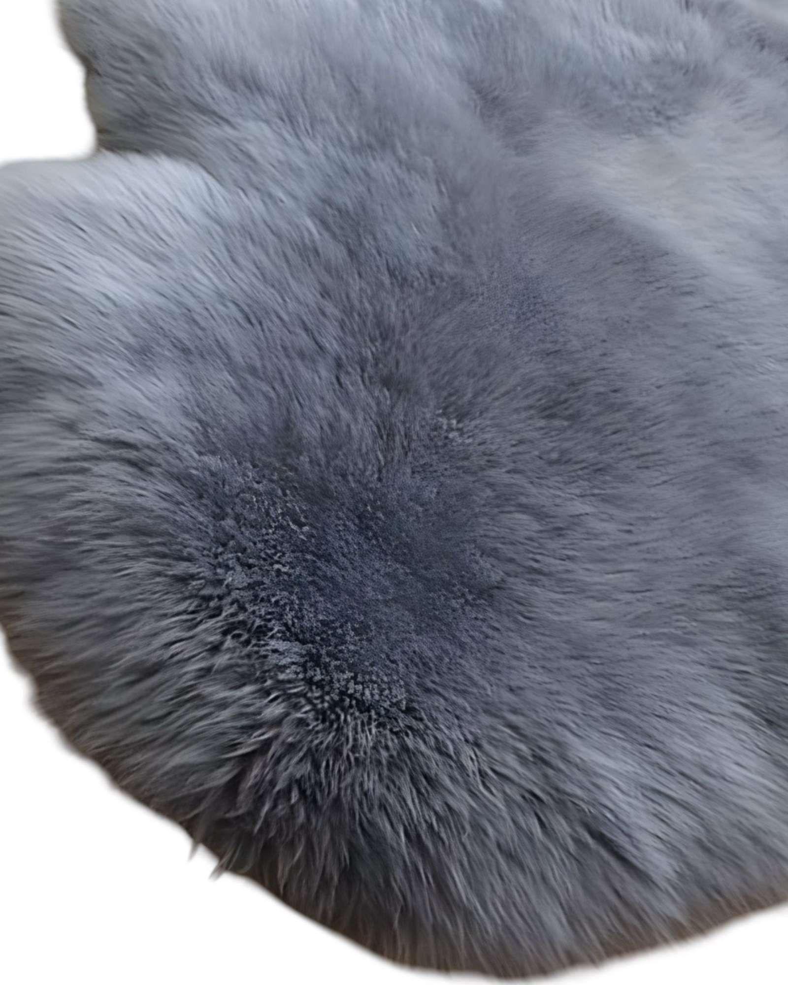 ALFOMBRAS DECORATIVAS IMITACION PIEL DE CONEJO GRIS-2
