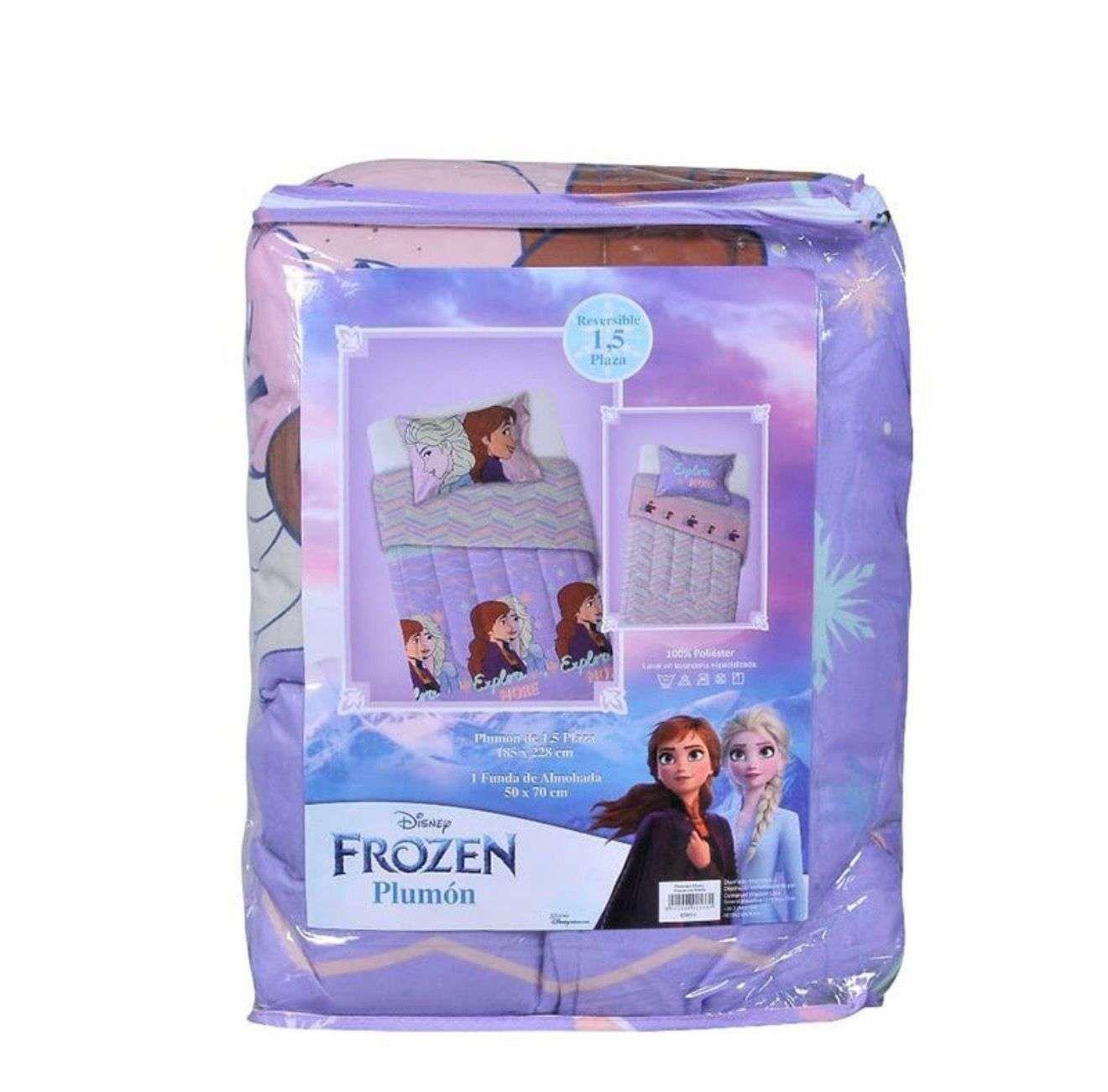 PLUMON NORDICO RELLENO INFANTIL NIÑA FROZEN  PLAZA Y MEDIA-1
