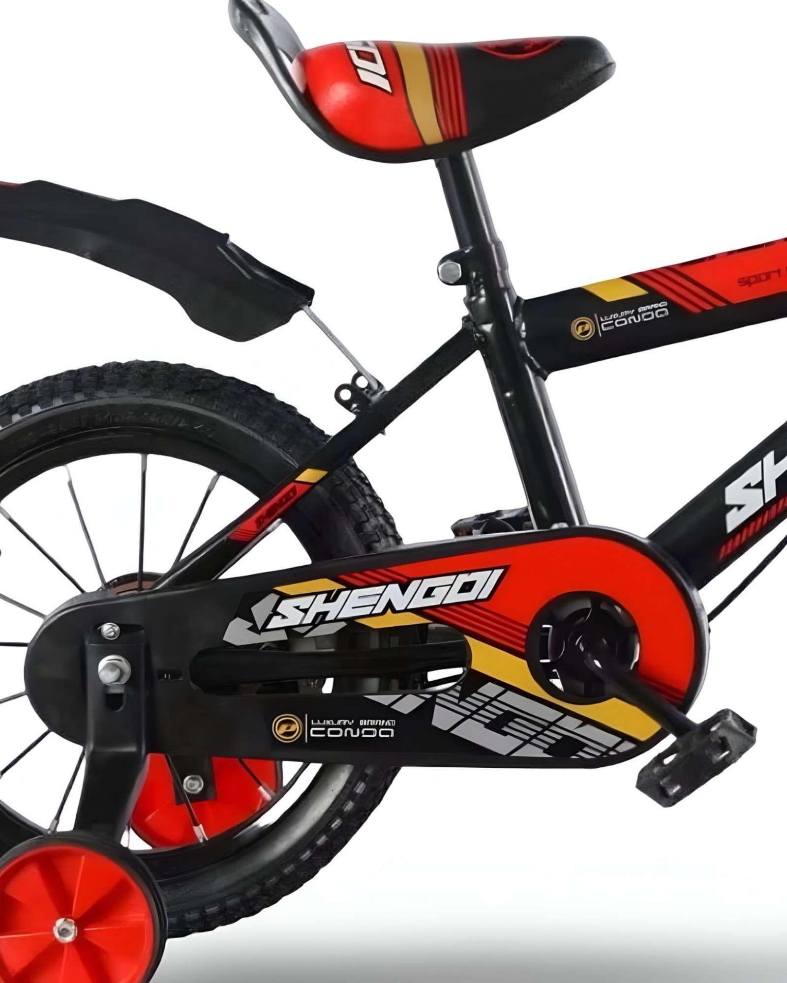 Bicicleta Aro 14 con Rueditas Ideal para el Aprendizaje Infantil Rojo-4