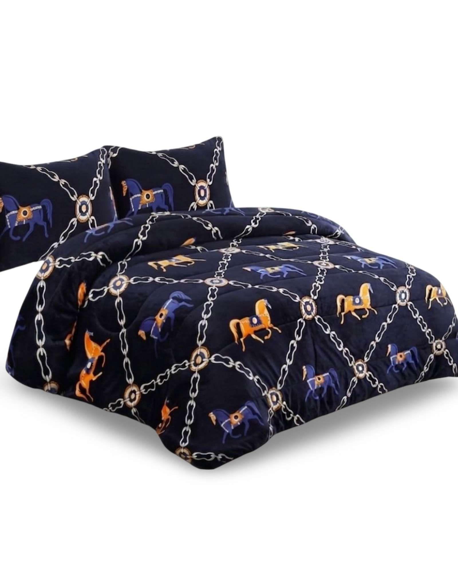 Juego de Cama Cubrecama Con Sherpa Quilting Premium 2 Plazas 08-4