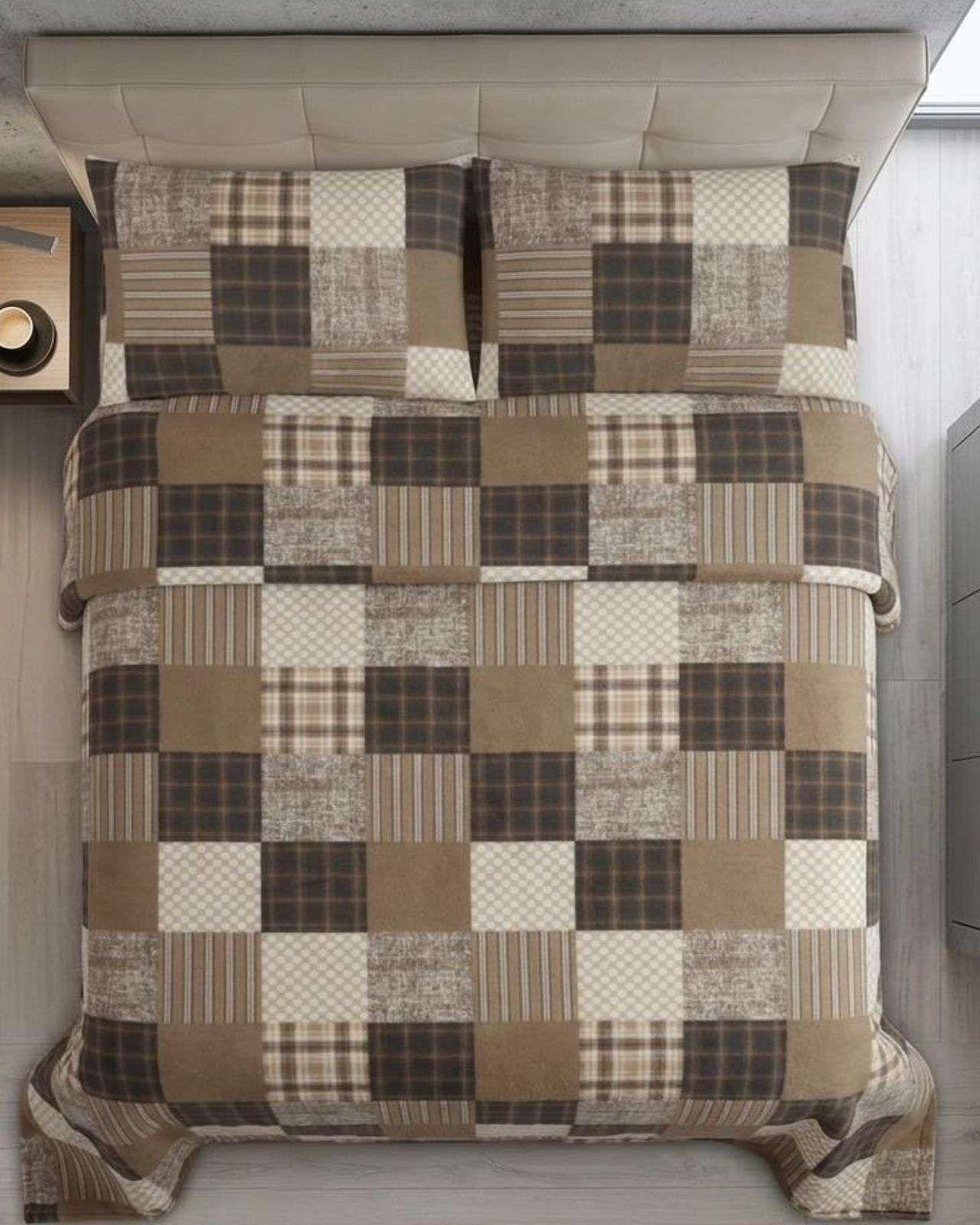 Juego de Sábanas De Polar Térmicas Invierno king Diseño Moderno A3-3