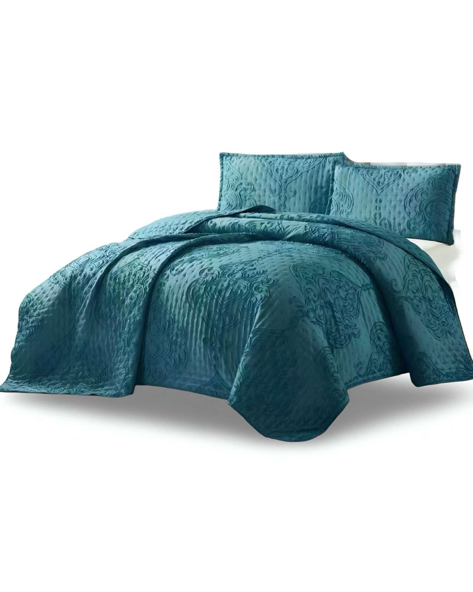 CUBRECAMA QUILT DELGADO TUFTING DE LUJO SUAVE KING M6-1