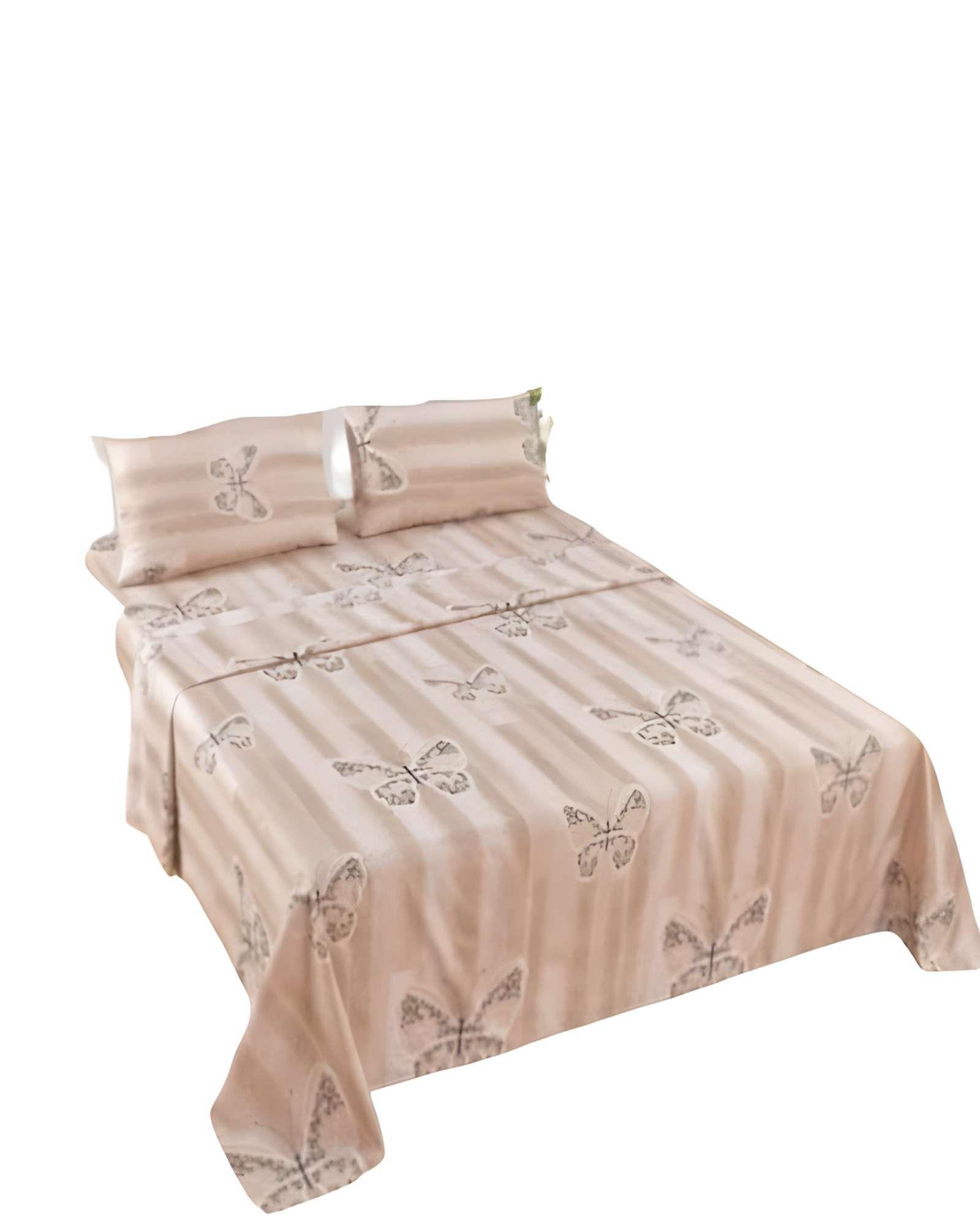 JUEGO DE SABANAS DISEÑO ESTAMPADAS 2 PLAZAS BEIGE-1