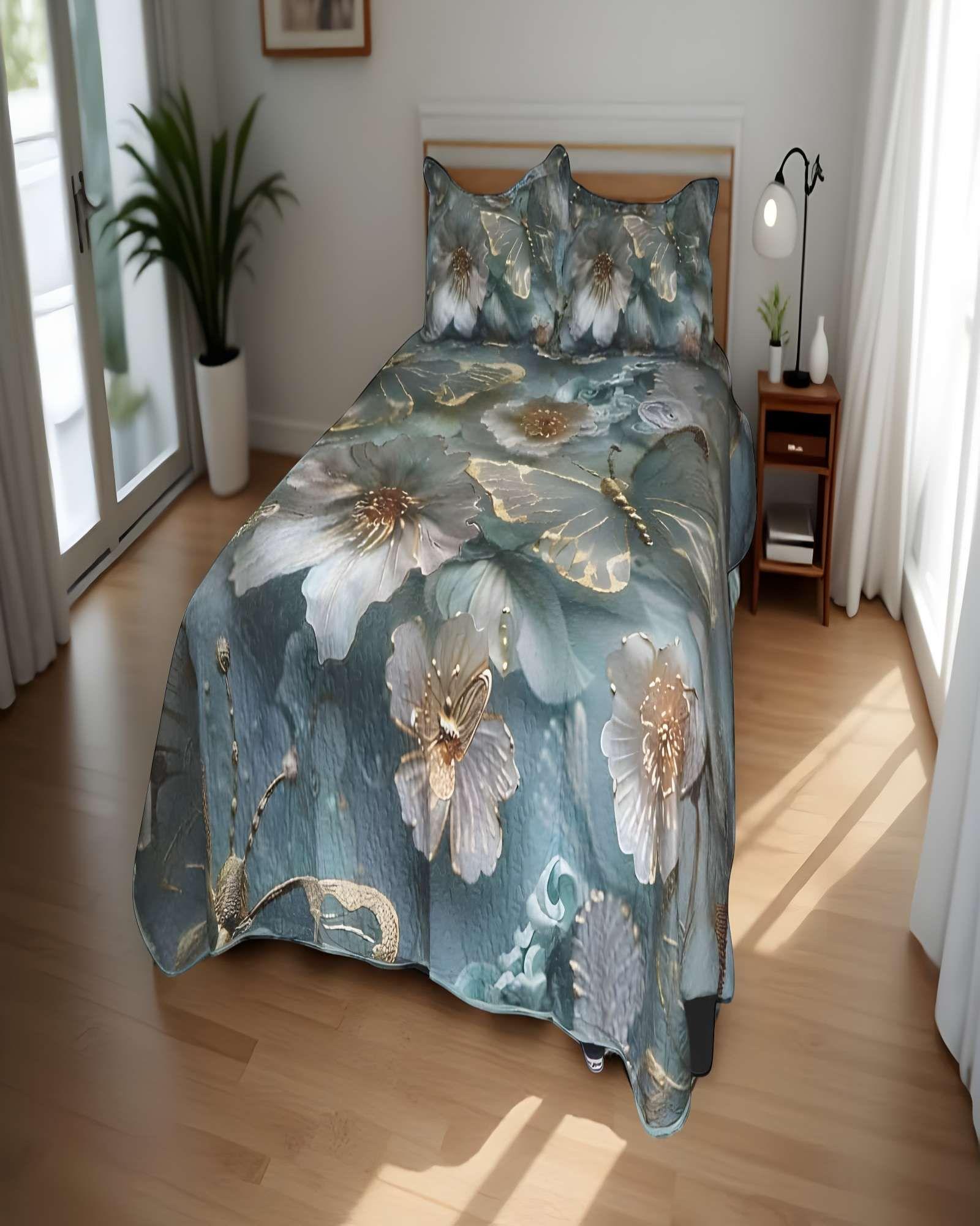 CUBRECAMA DELGADO DE VERANO 5D 2 PLAZAS 230 X 250 CM V02-3