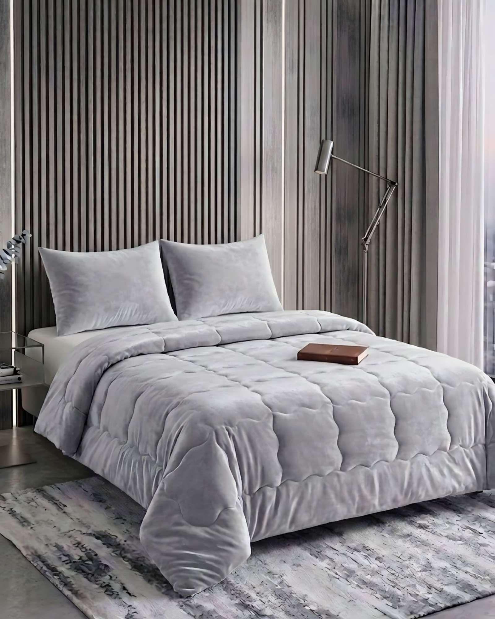Plumón Cubrecama Chiporro Velvet Soft Premium + Sábana bajera y Almohadas 230x250cm-4
