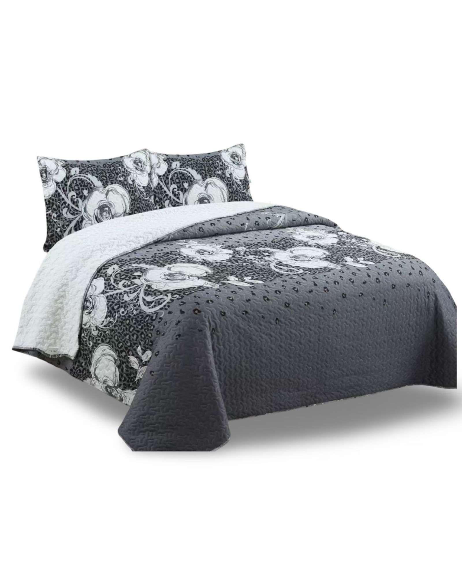 CUBRECAMA QUILT CON SHERPA 2 PLAZA 230 CM X 250 CM B34-4