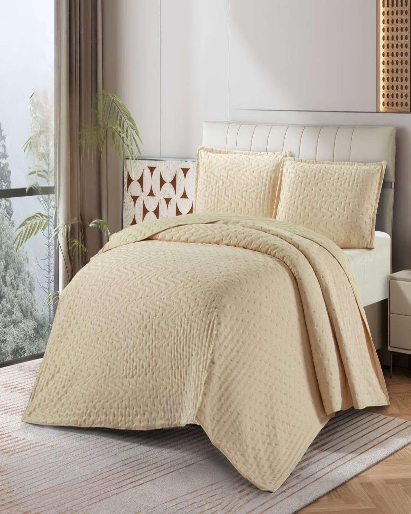 Cubrecama Quilt Delgado King con relieves de Tufting  TF15-3