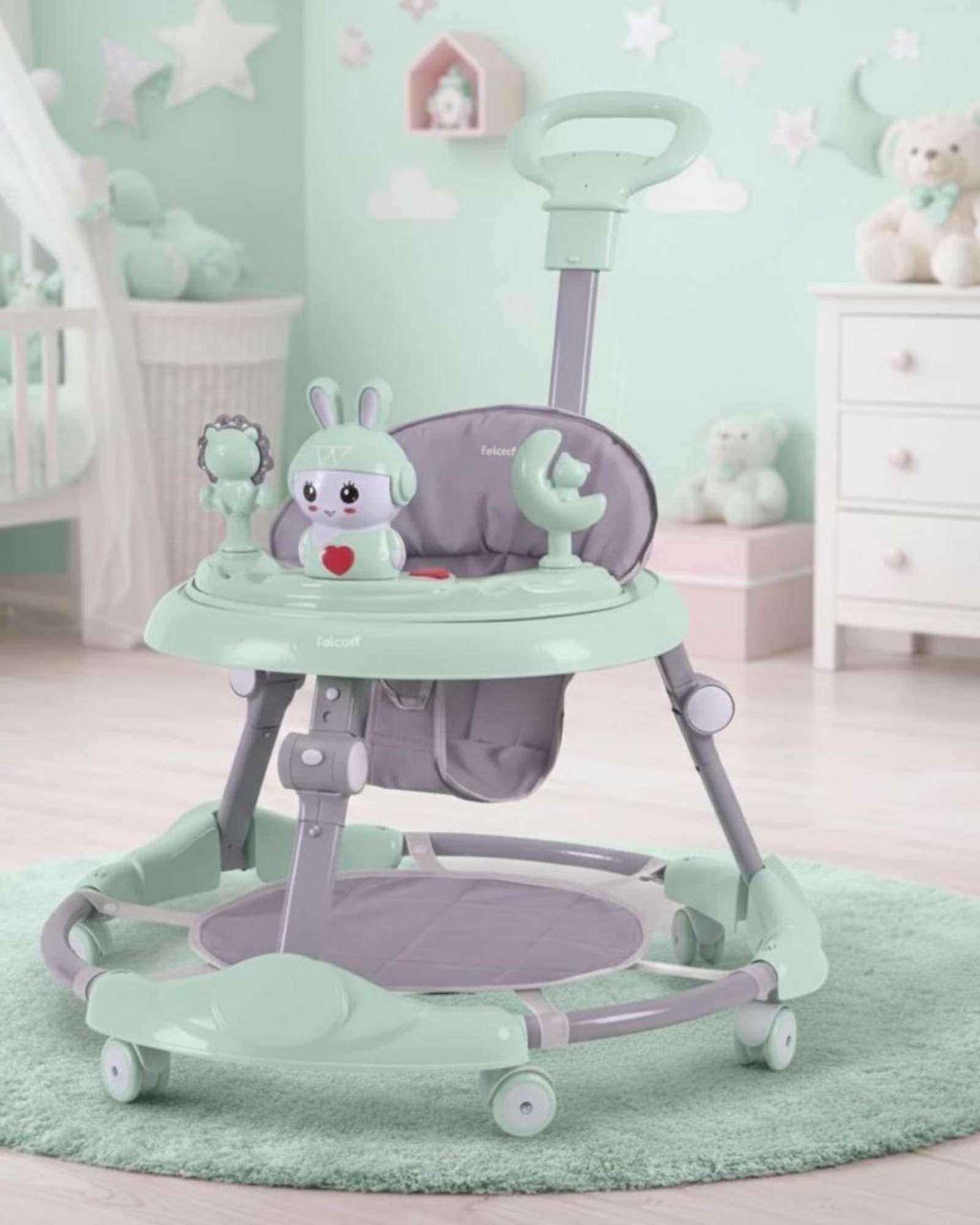 Pack 2 Andador de Bebe Gemelos con Juegos Interactivos Verde Menta-3