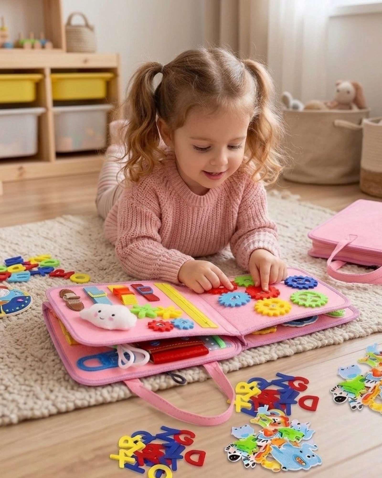 Libro Sensorial Montessori 3 en 1 Juguete Educativo Didáctico01-3