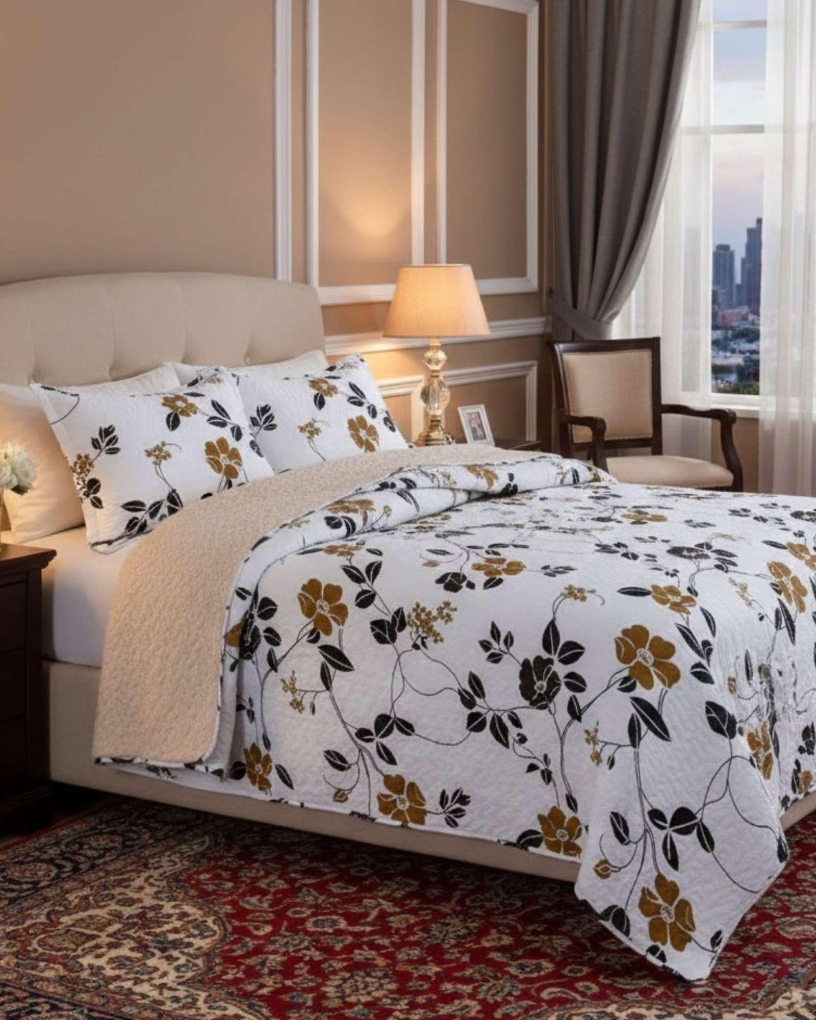 CUBRECAMA QUILT SHERPA PLAZA Y MEDIA 180 X 230 CM A06-3