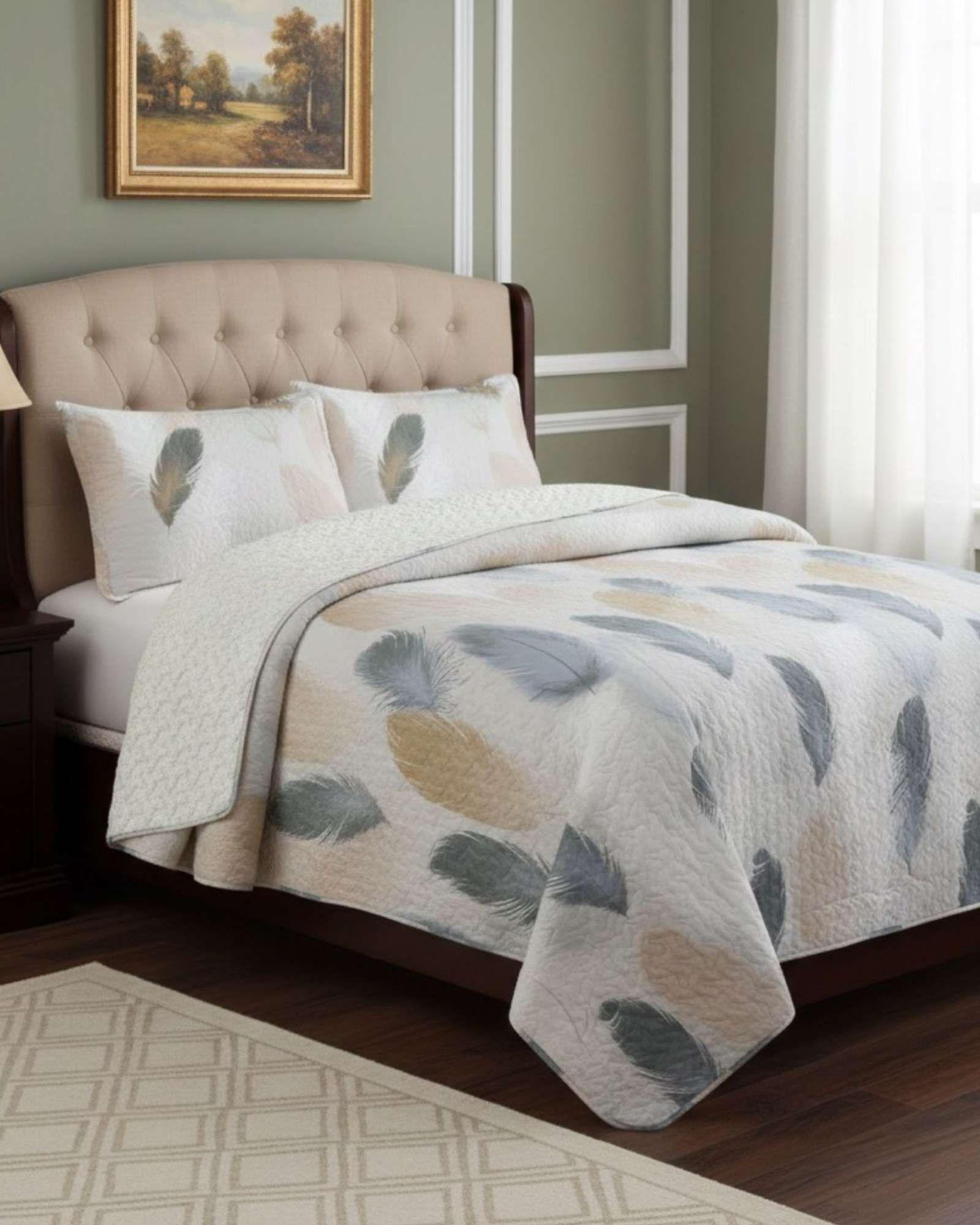 COBERTOR QUILT ELEGANTE CON SHERPA KING MEDIDA 250X270 CM C11-2