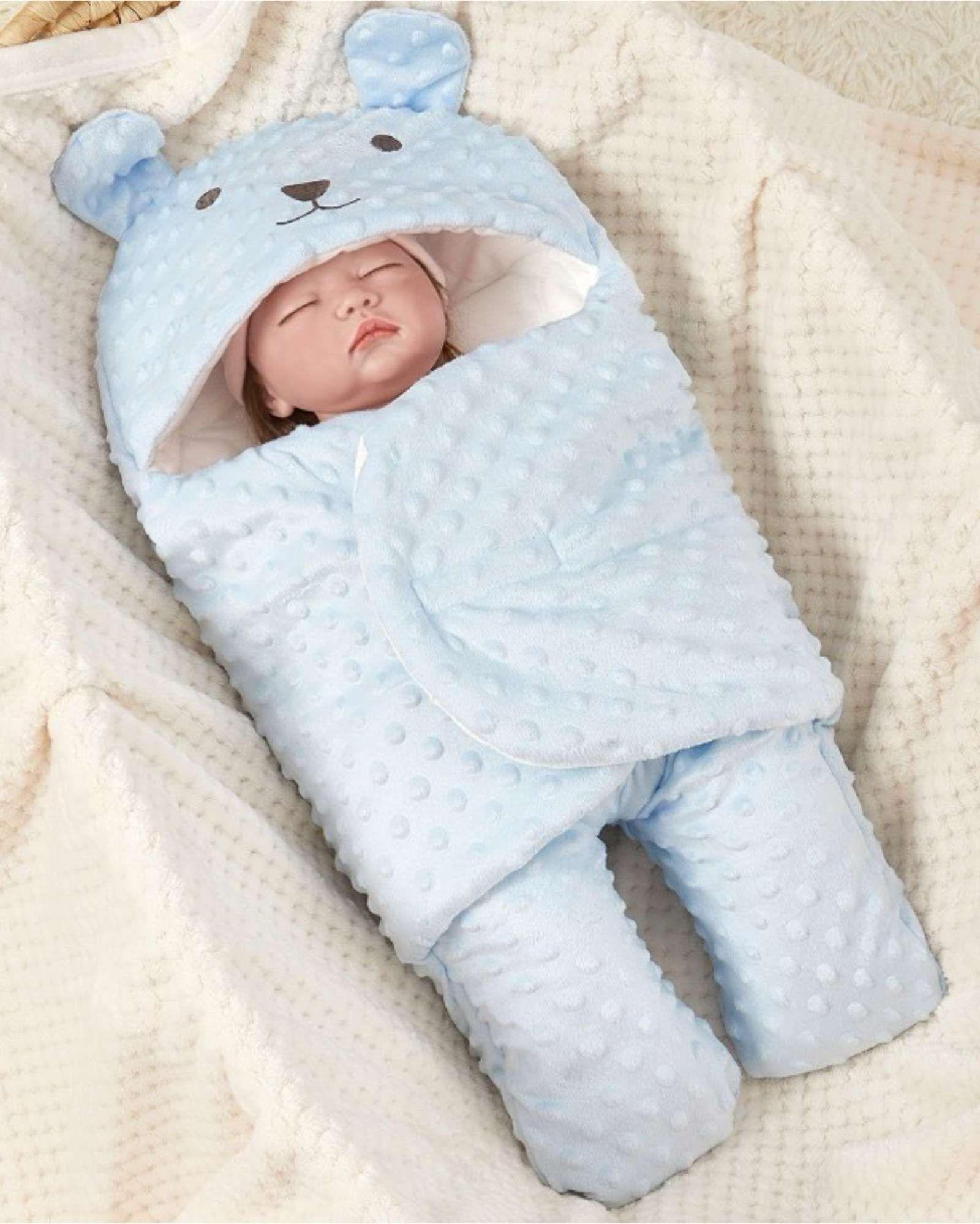 Saco de Dormir Térmico para Bebé Diseño Oso con Orejitas-4