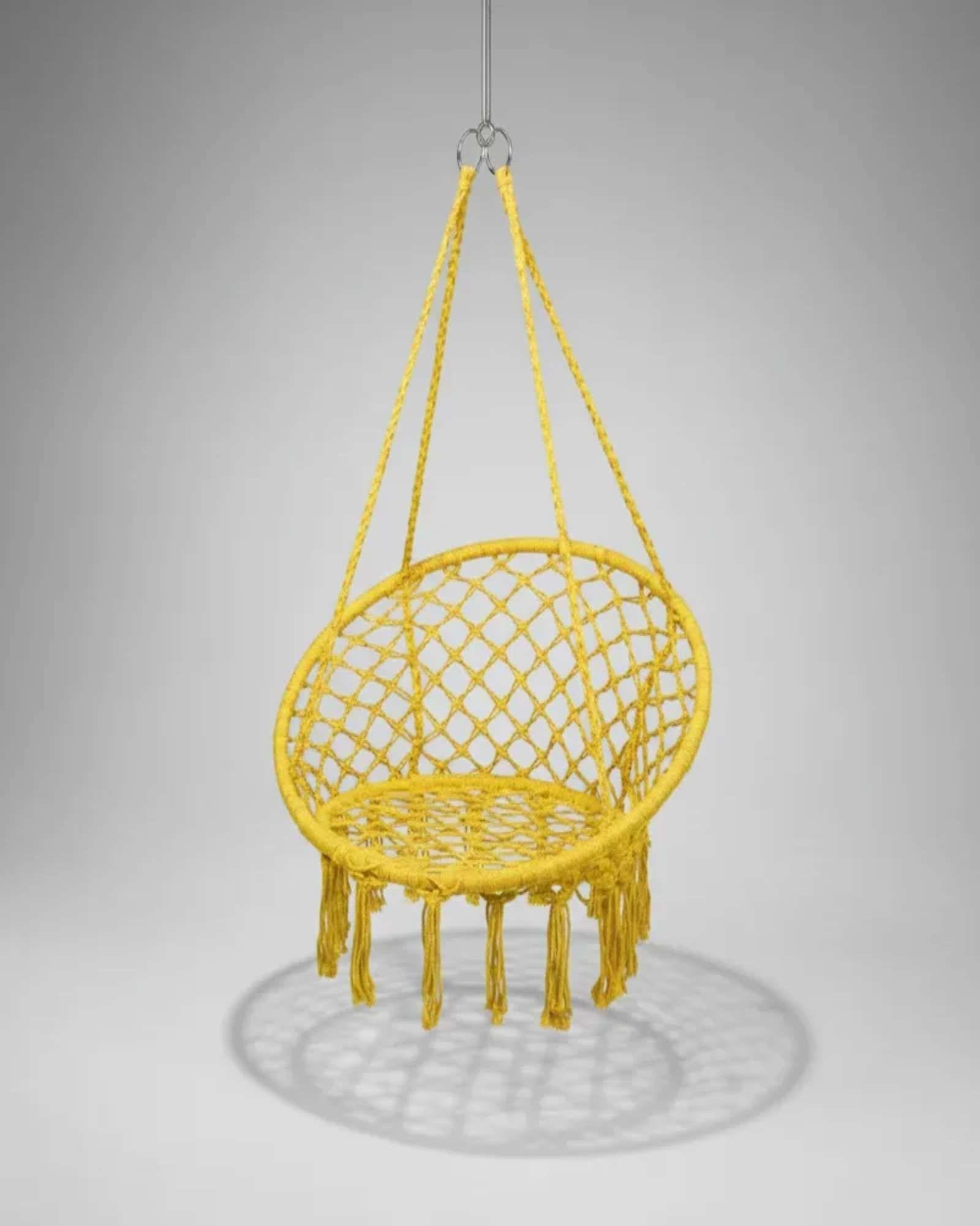 Hamaca Silla Colgante Reforzada para Interior y Exterior Sin Cojines-3