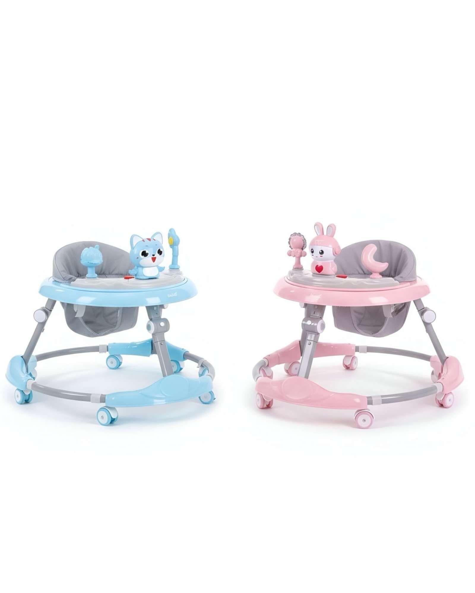 Pack 2 Andador de Bebe Gemelos con Juegos Interactivos Azul y Rosado-3