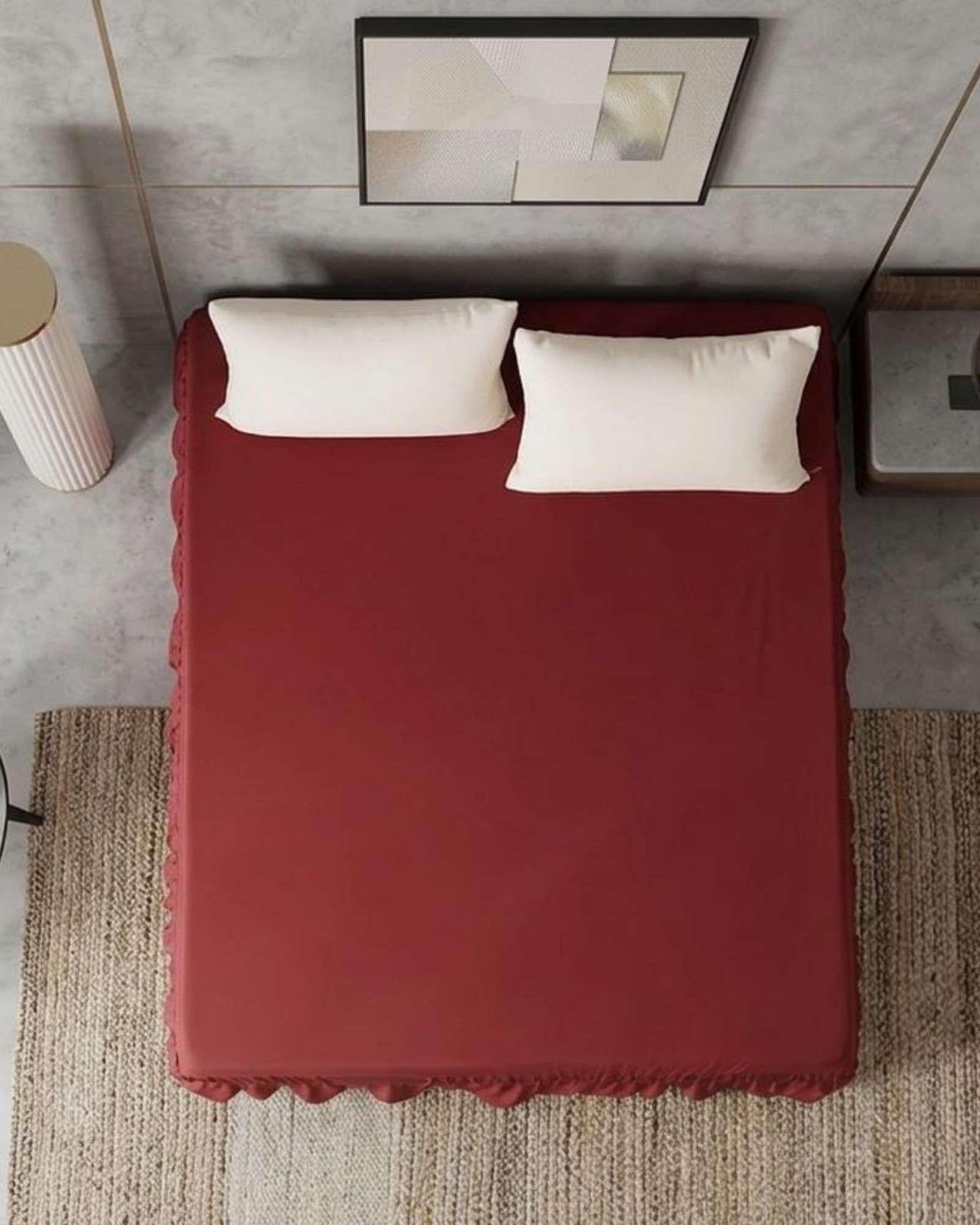 Faldón de Cama Estilo Moderno y Ajuste Perfecto 2 Plazas 150X200 CM A02-4