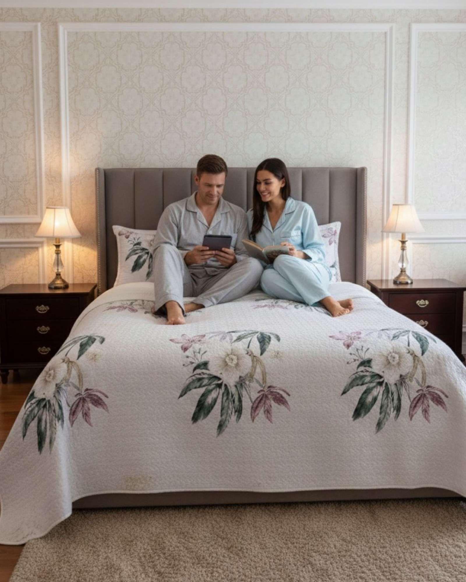 CUBRECAMA QUILT CON SHERPA 2 PLAZA 230 CM X 250 CM B04-2