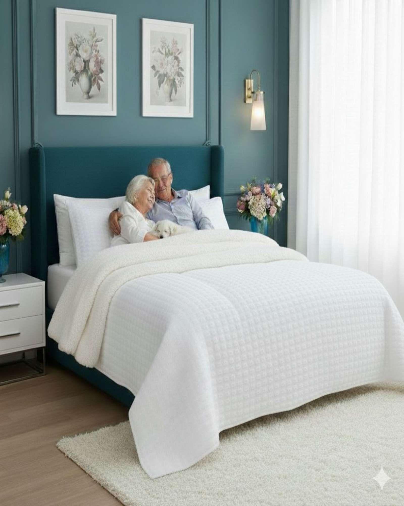 Cubrecama Premium Plush con Chiporro  2 Plazas blanco-4