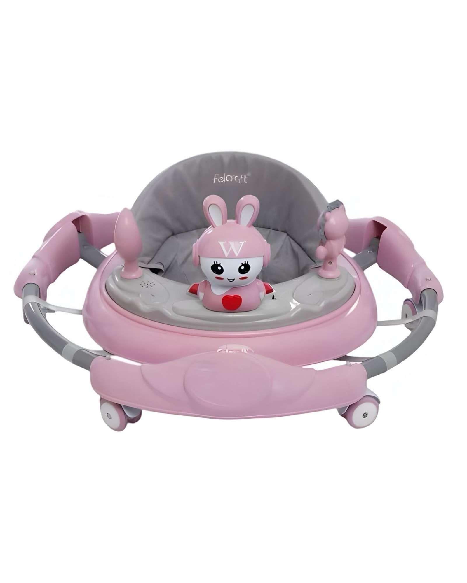 Pack 2 Andador de Bebe Gemelos con Juegos Interactivos Rosado-4