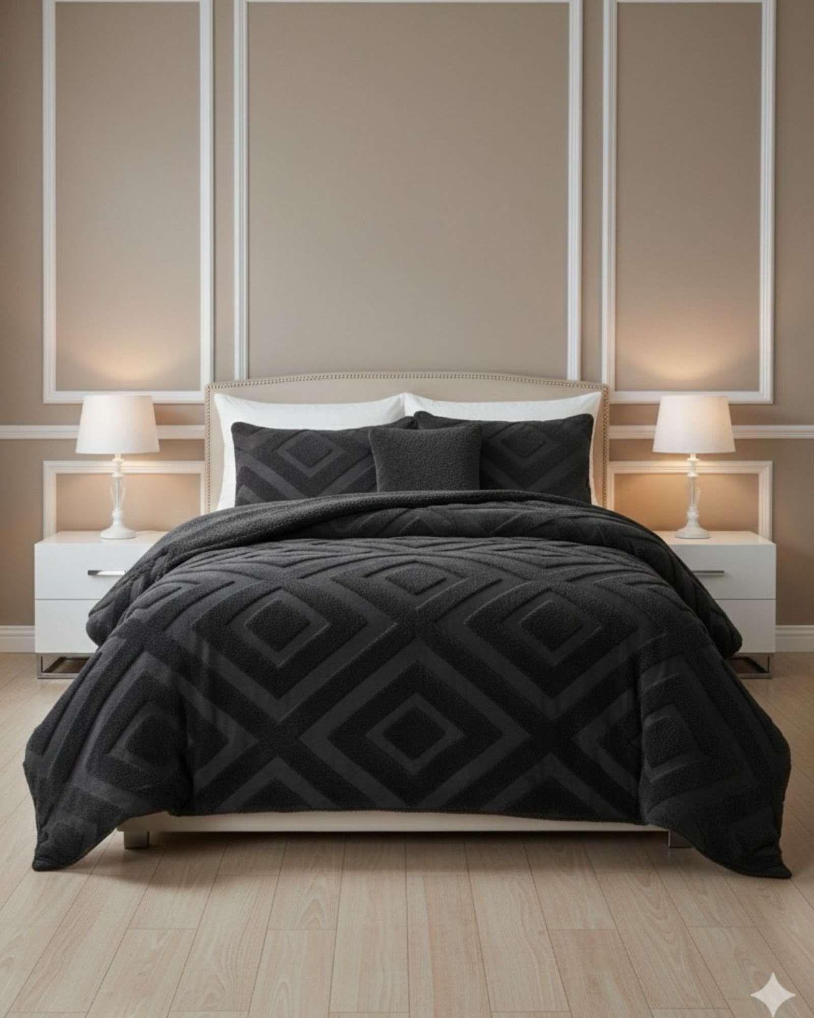 Cubrecama Chiporro Diseño Geometrico Suave y Abrigador 2 Plazas A34-2