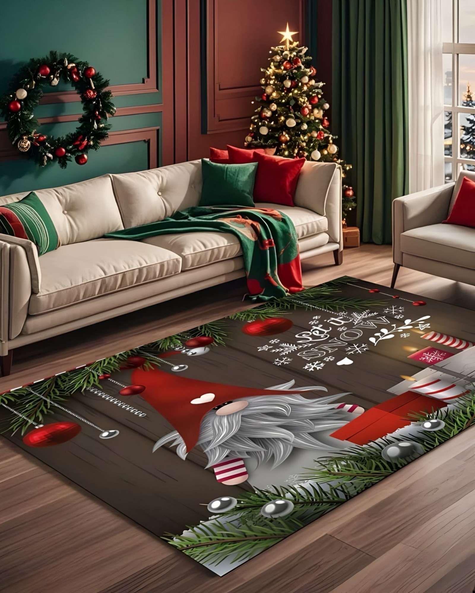 ALFOMBRA NAVIDAD PARA LIVING O COMEDOR 240cm 200cm A01-3