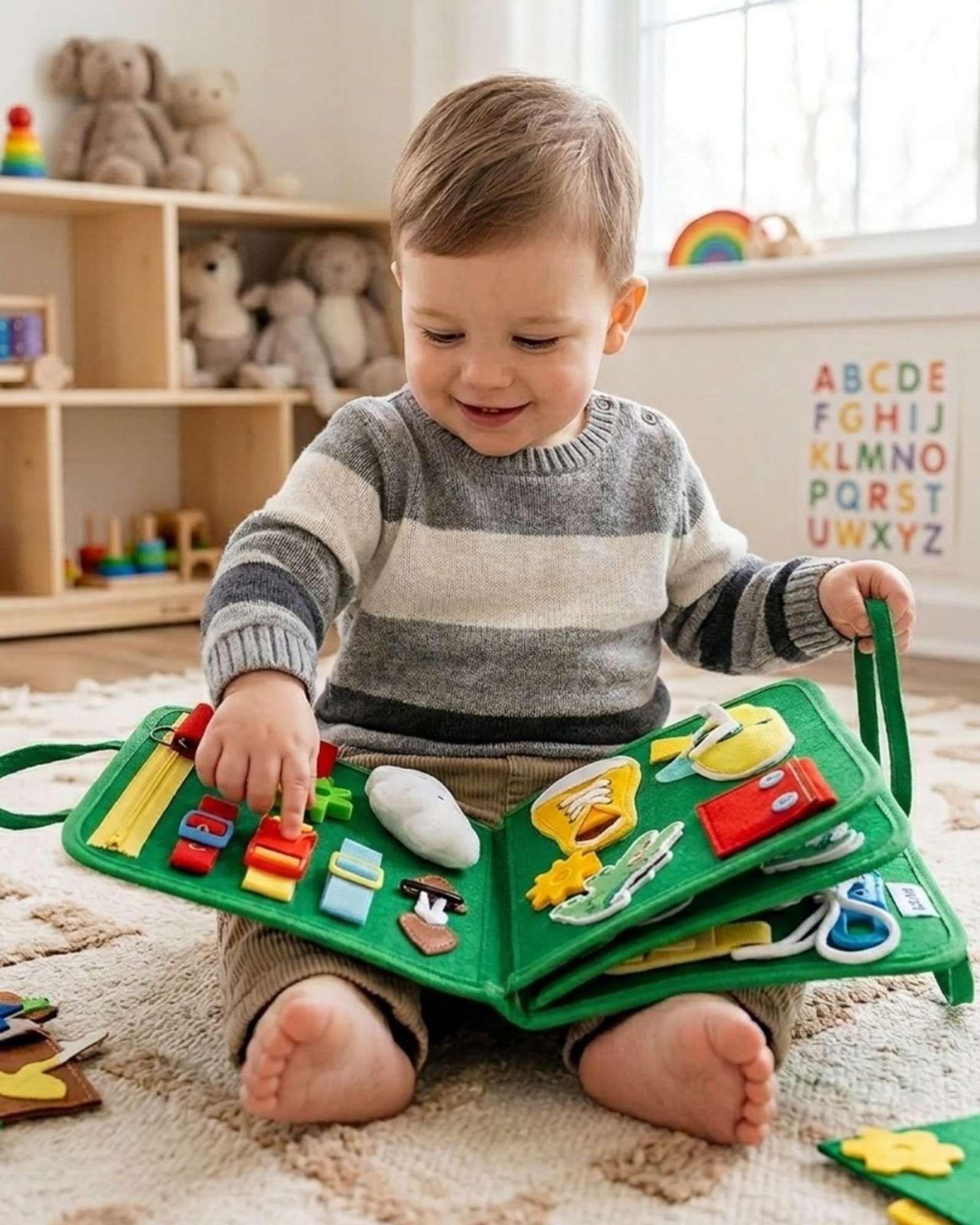 Libro Sensorial Montessori 3 en 1 Juguete Educativo Didáctico03-0