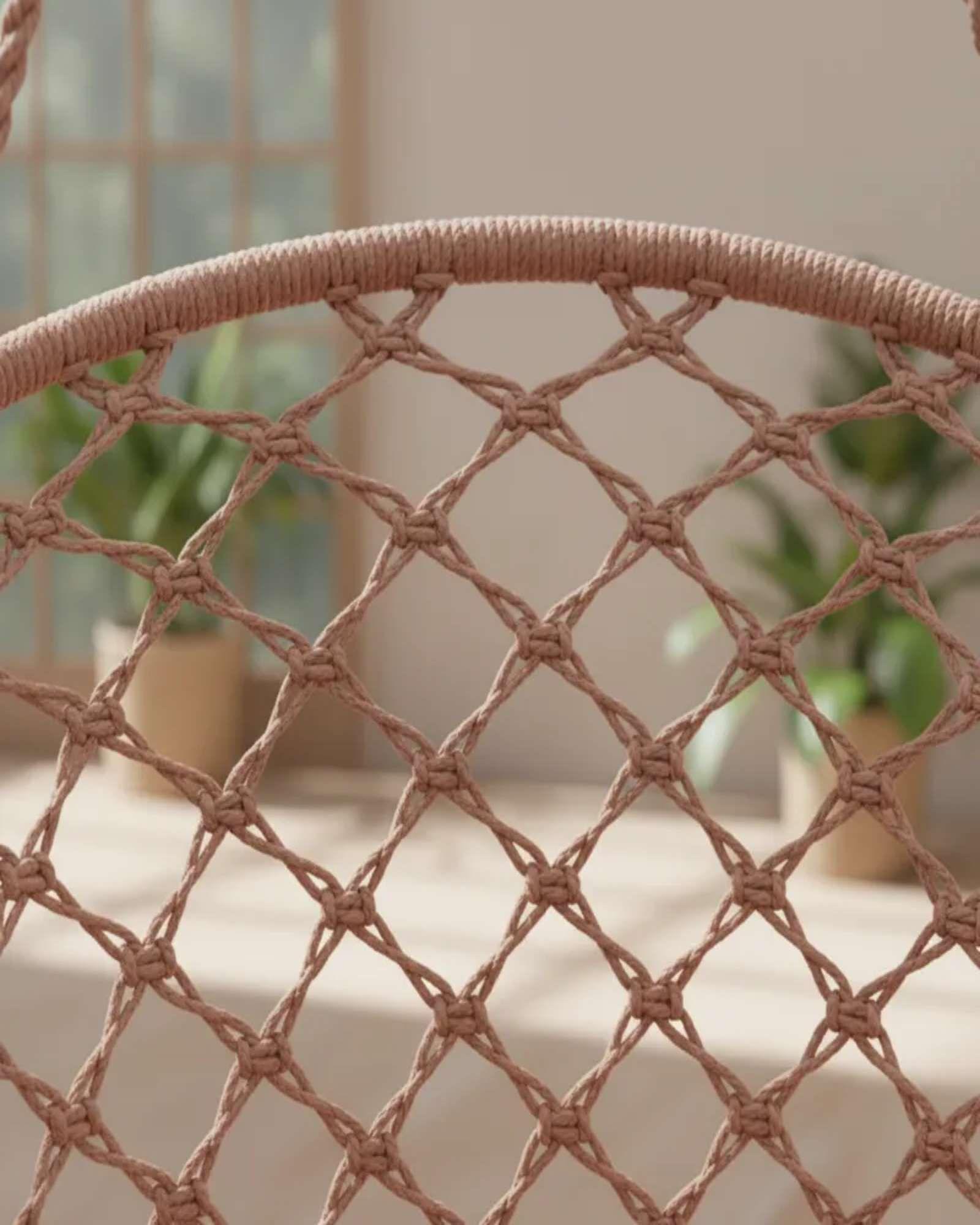 Hamaca Silla Colgante Reforzada para Interior y Exterior Sin Cojines 02-2