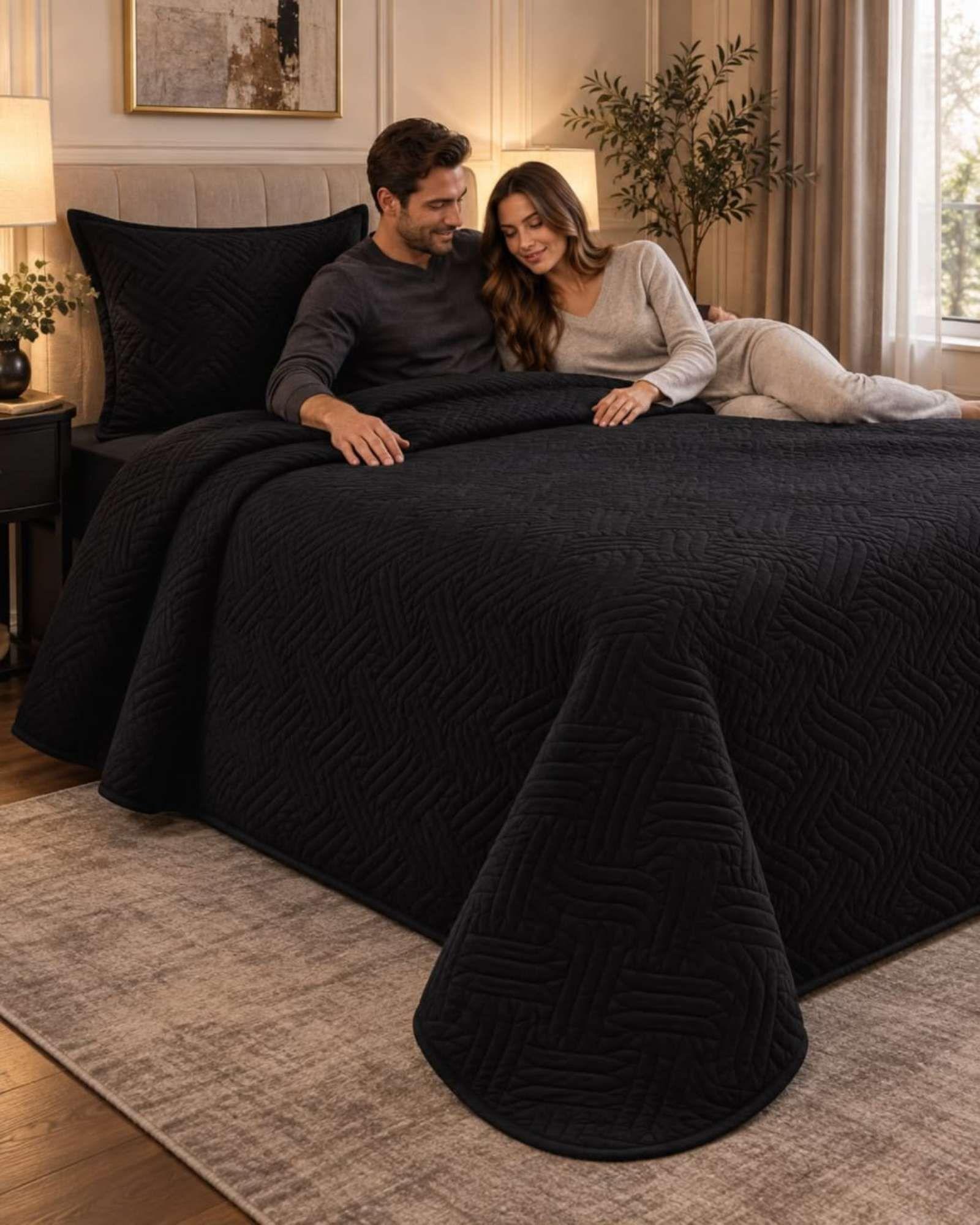 Cubrecama Quilt de Plaza y Media Con Funda De Almohada C24-4