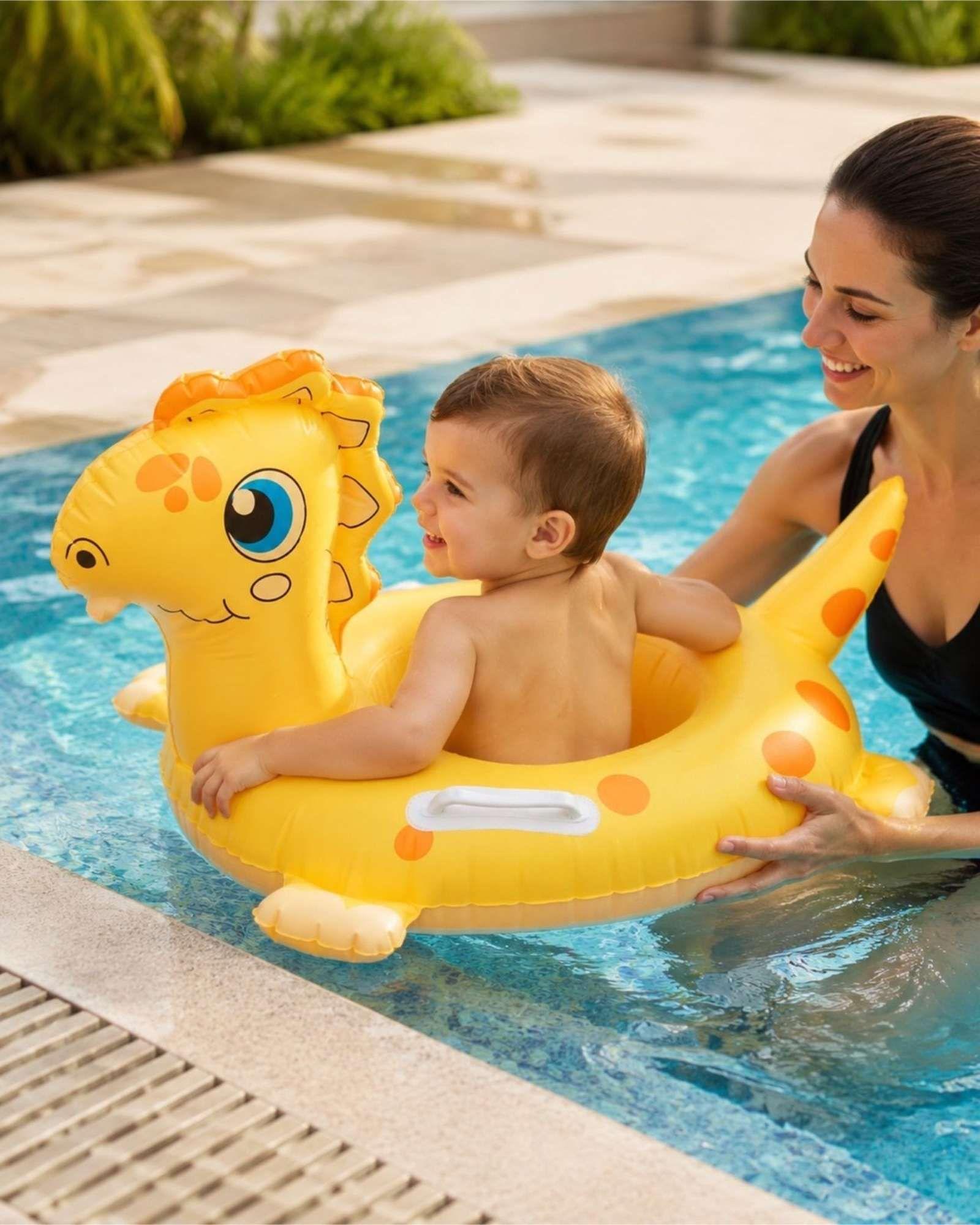 Flotador Infantil Inflable con Asas Diseño Animal para Piscina5-4