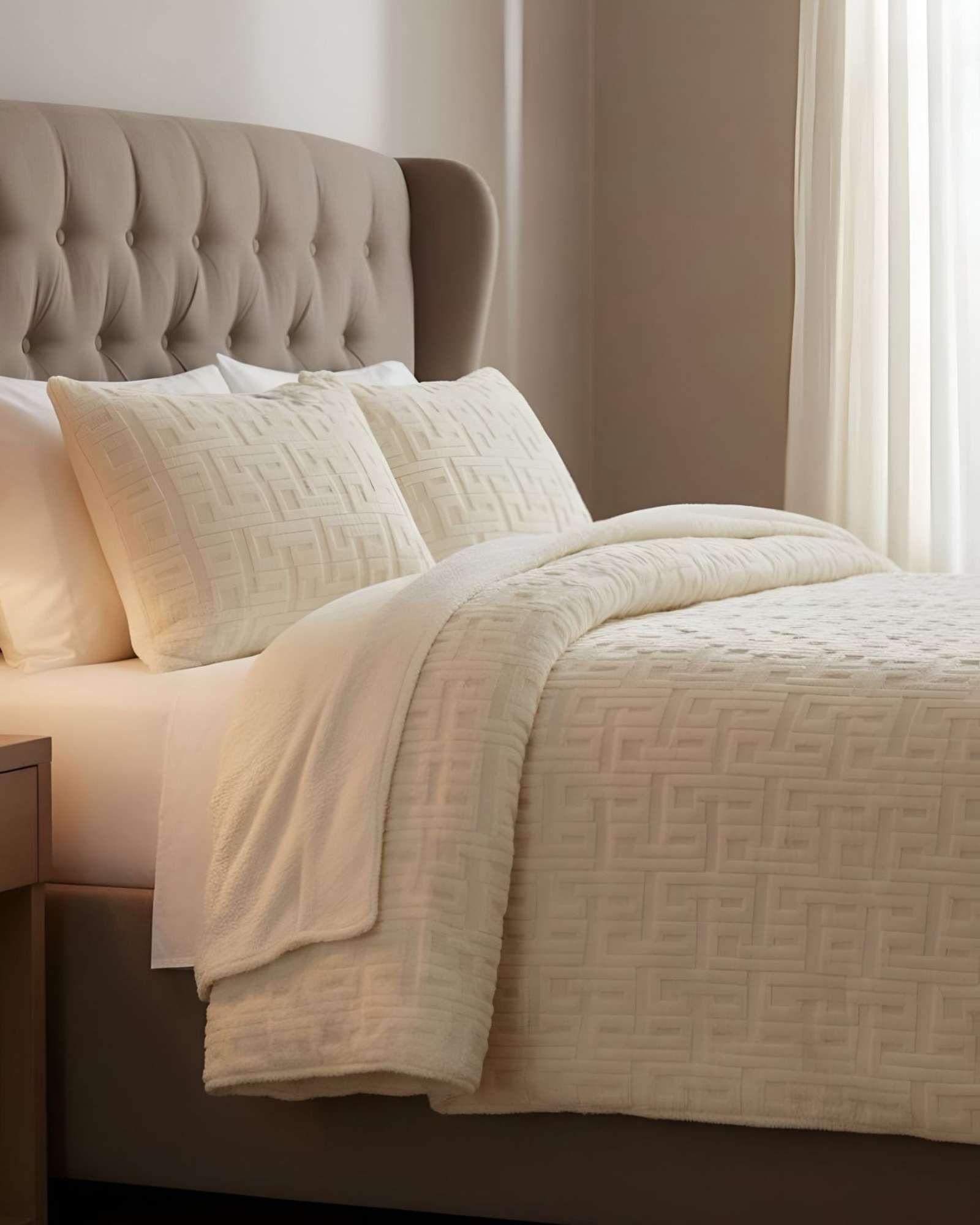 Cubrecama Acolchado con chiporro diseño Texturizado King K15-4