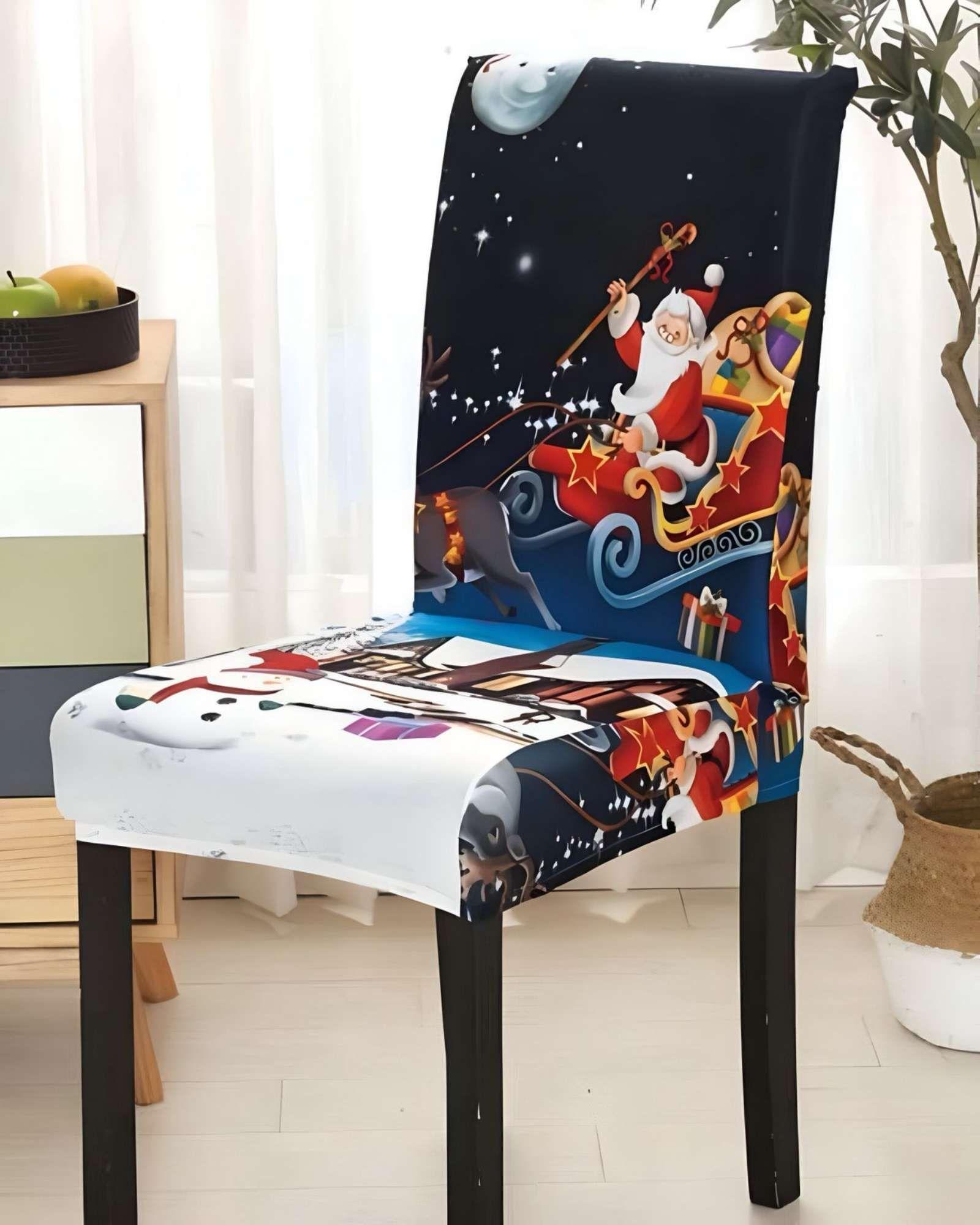 SET DE 6 FUNDAS PARA SILLAS DISEÑO NAVIDAD R07-1