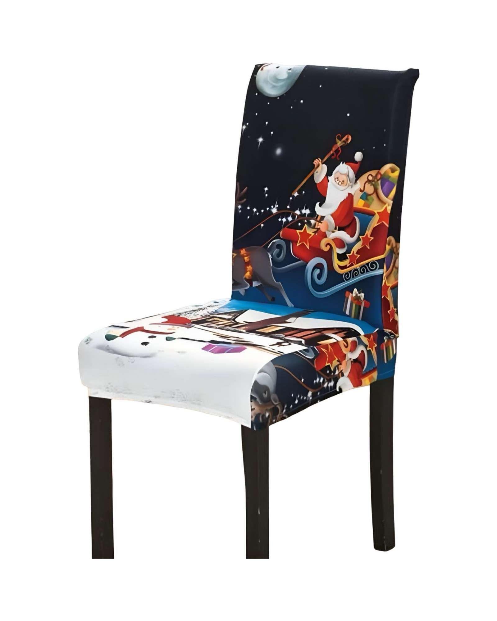 SET DE 6 FUNDAS PARA SILLAS DISEÑO NAVIDAD R07-2