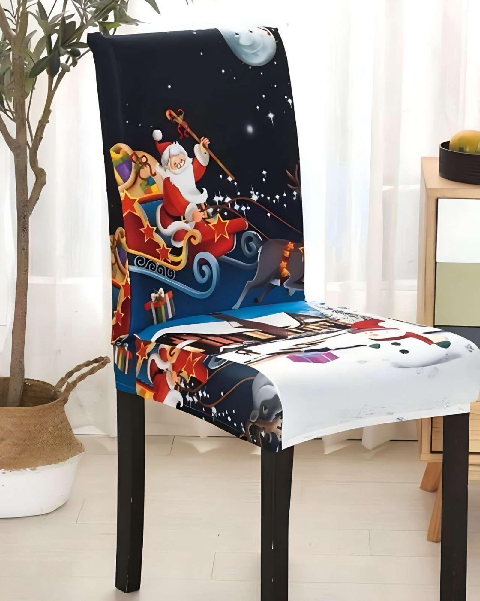 SET DE 6 FUNDAS PARA SILLAS DISEÑO NAVIDAD R07-3
