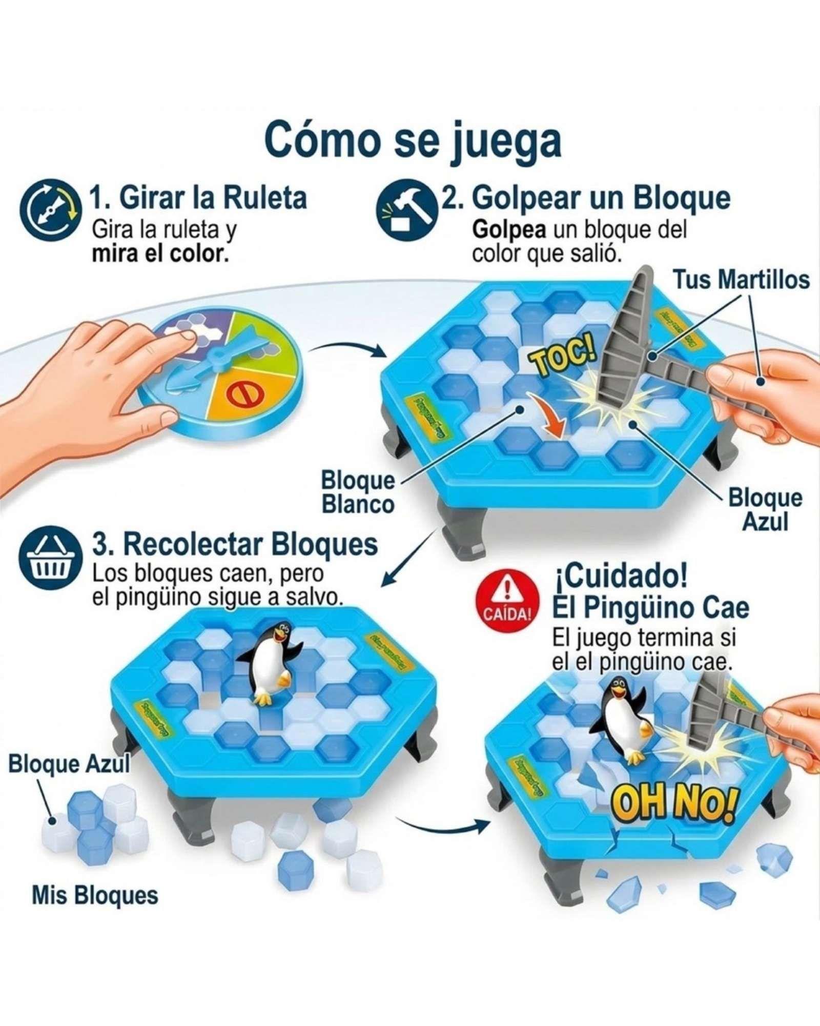 Juego De Mesa Salva Al Pingüino Rompe El Hielo Trampa De Hielo-4
