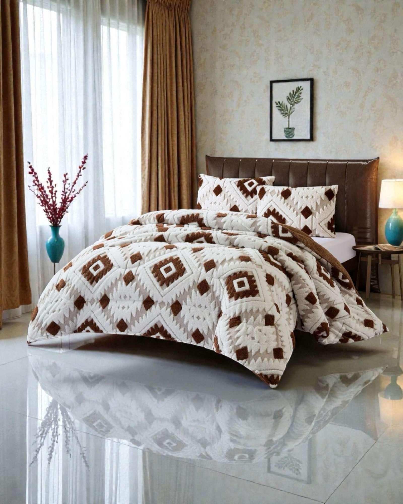 Cubrecama Chiporro Diseño jacquerd Suave y Abrigador Plaza y Media A8-3