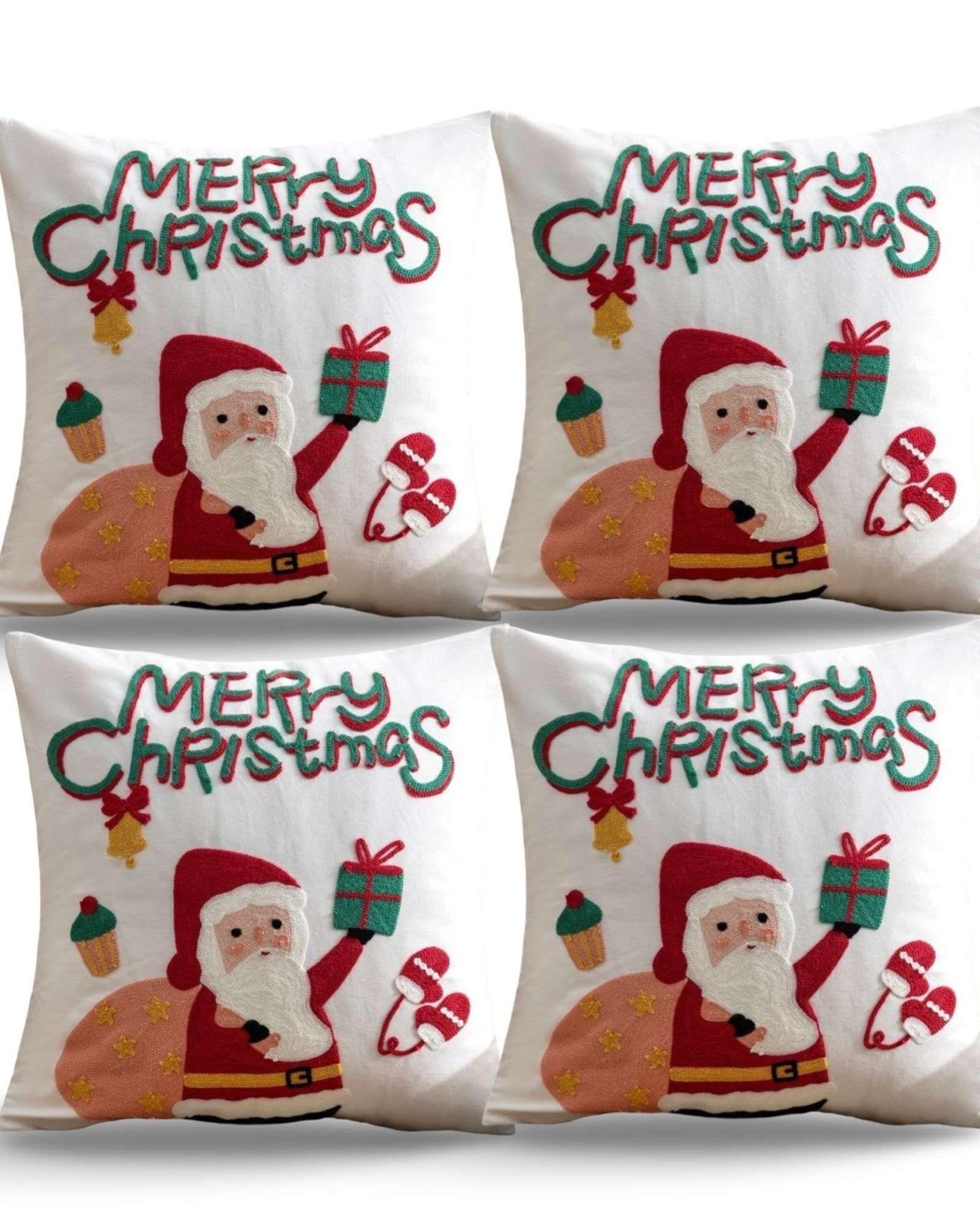 JUEGO DE 4 FUNDAS DE COJIN PARA NAVIDAD K9-0