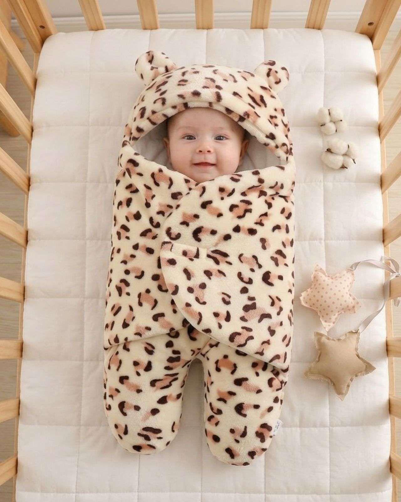 Pack 2 Saco de Dormir Mantita envolvente para Bebé con Capucha Ultra Suave 03-4