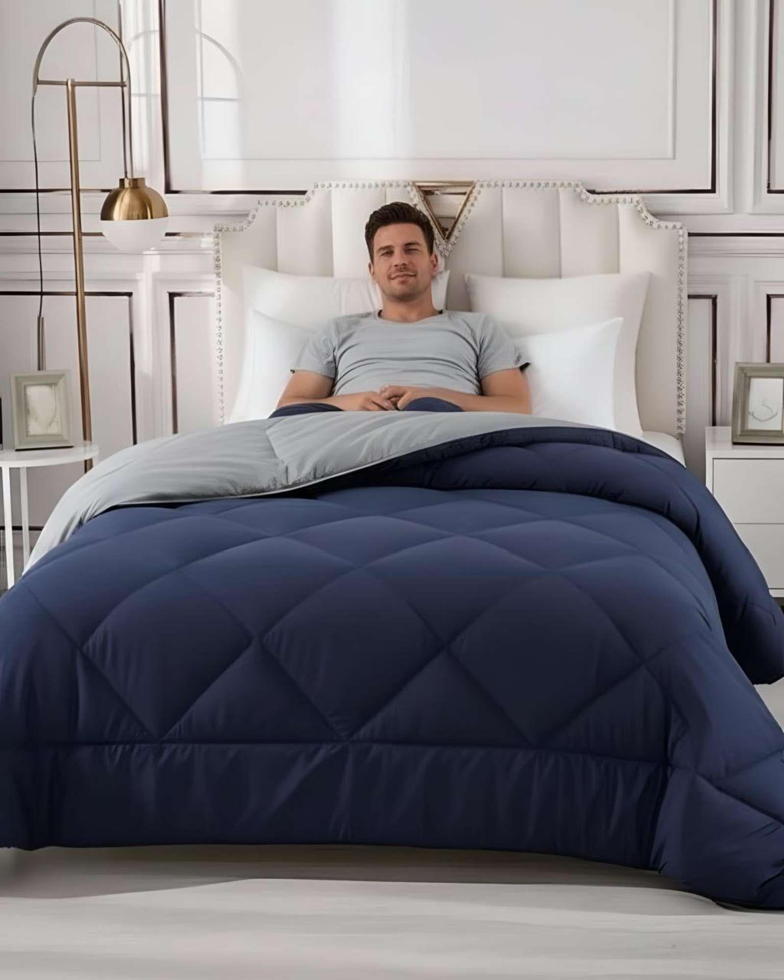 CUBRECAMA PLUMÓN NORDICO DELGADO 1 PLAZA 150X200 GRIS/AZUL-3