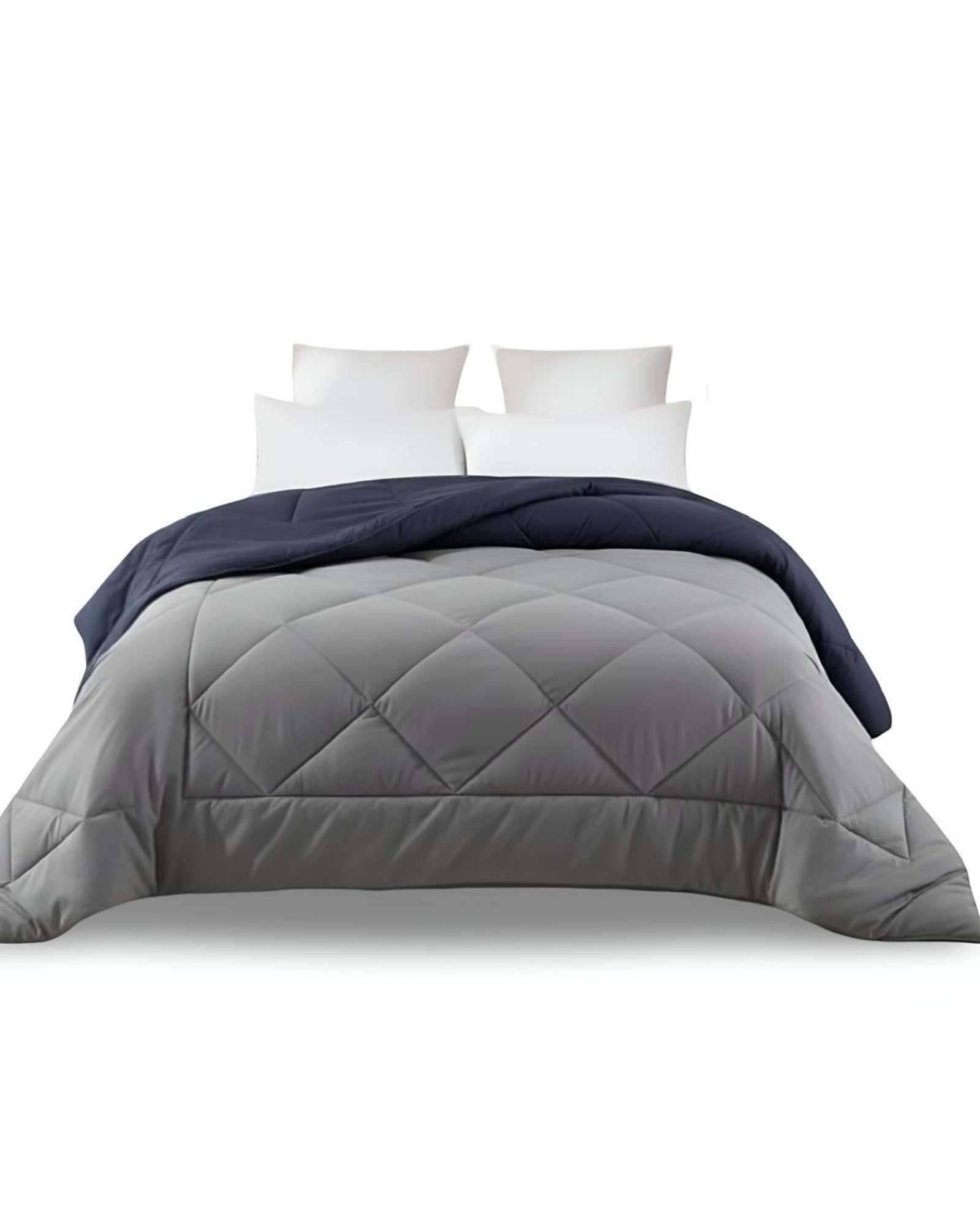 CUBRECAMA PLUMÓN NORDICO DELGADO 1 PLAZA 150X200 GRIS/AZUL-4