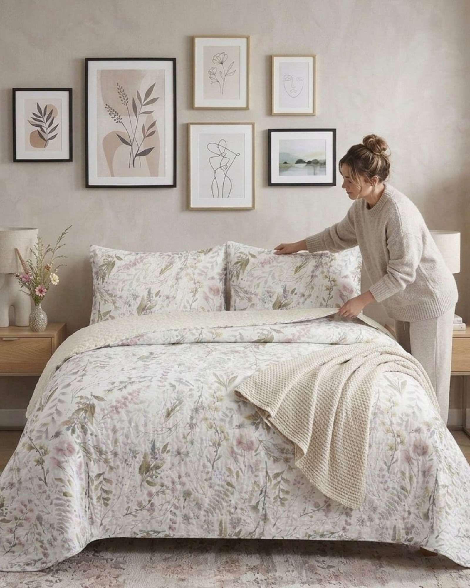 COBERTOR QUILT ELEGANTE CON SHERPA KING MEDIDA 250X270 CM C6-2