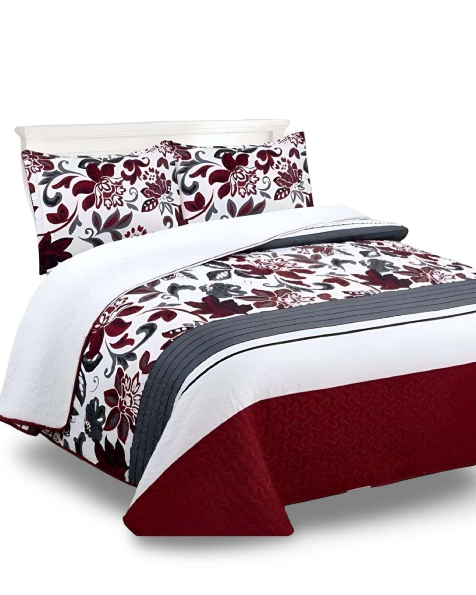 CUBRECAMA QUILT CON SHERPA 2 PLAZA 230 CM X 250 CM B22-4